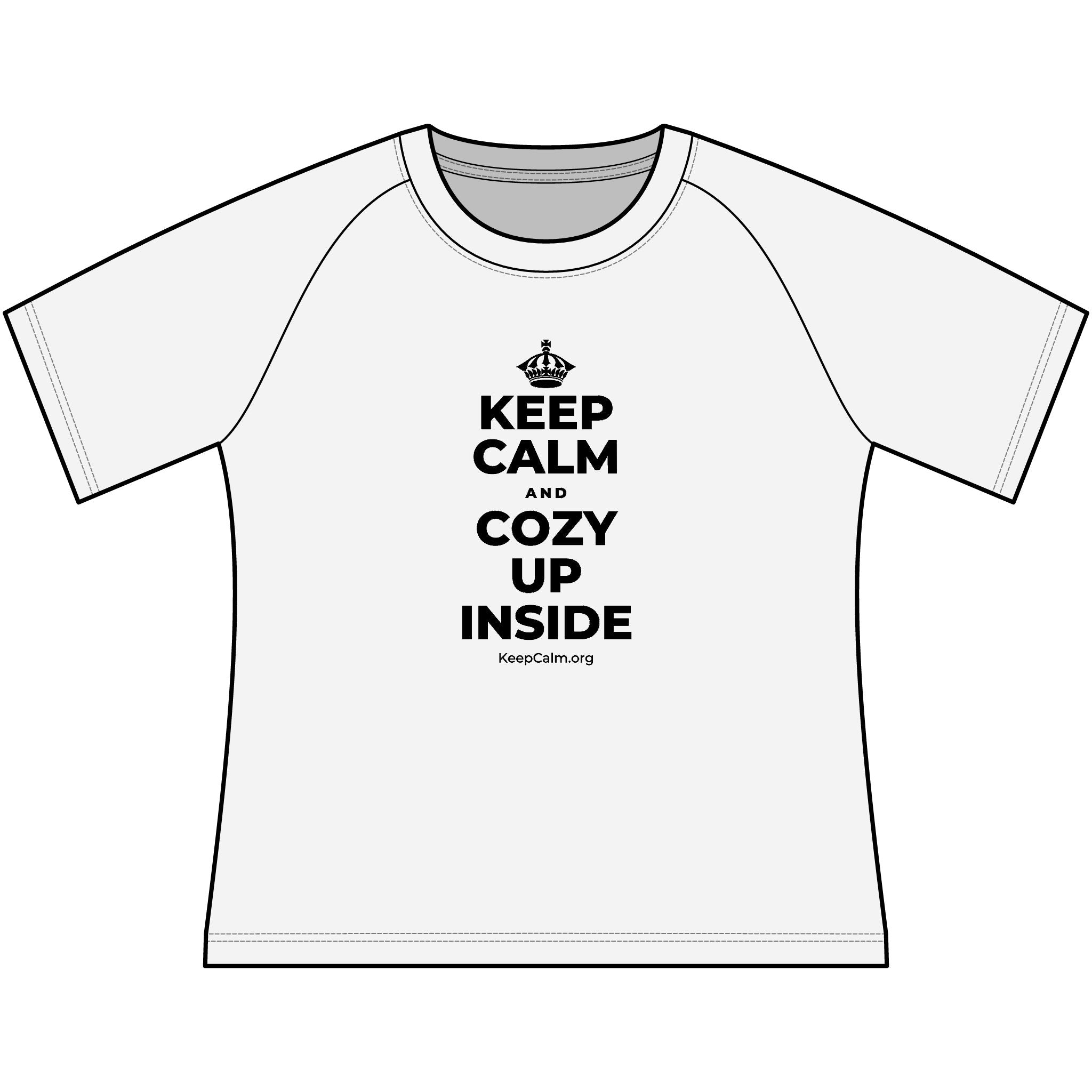 KEEP CALM AND COZY UP INSIDE Women's Raglan Tee