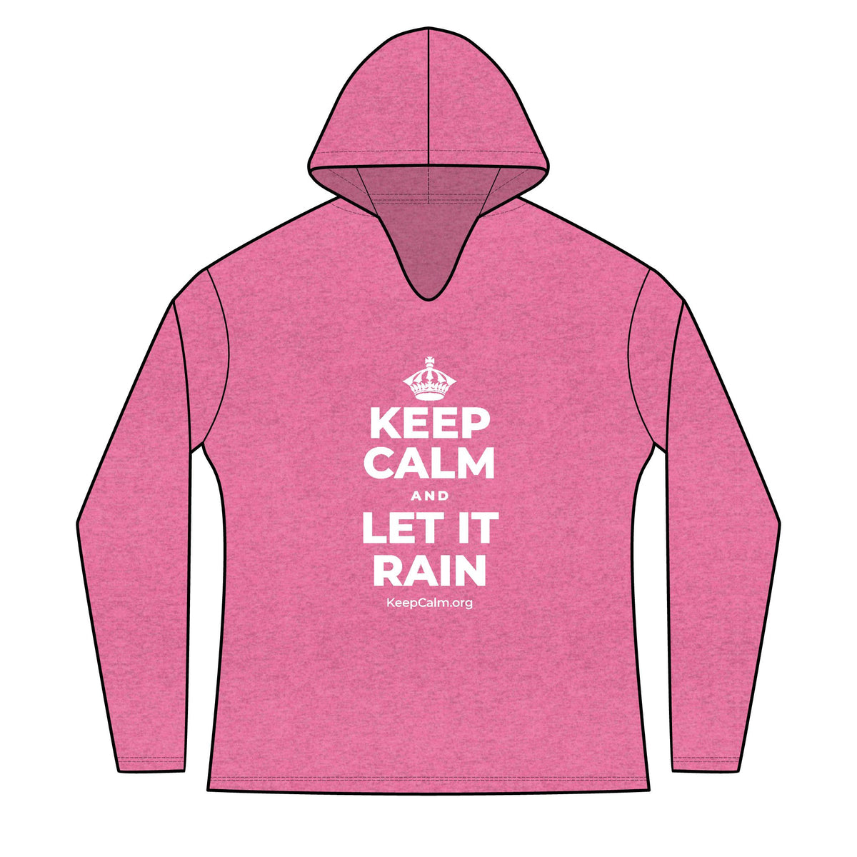 KEEP CALM AND LET IT RAIN Women's Long Sleeve Hoodie