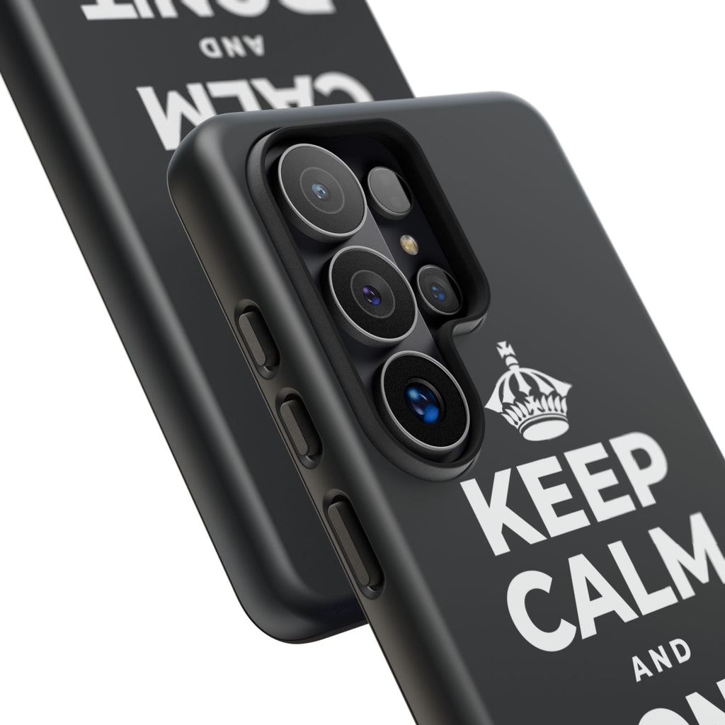 KEEP CALM AND DON'T TRIP OUT Phone Case (Dark)
