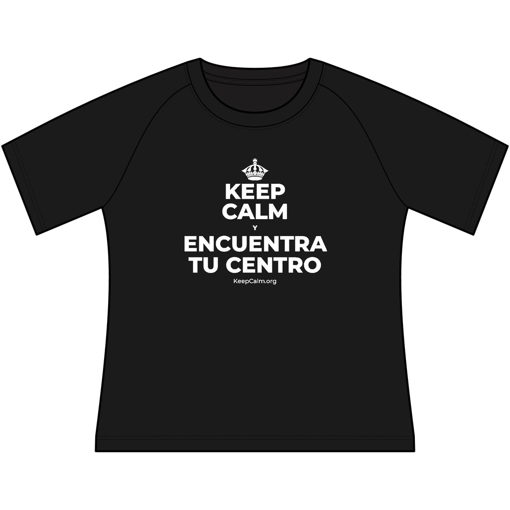 KEEP CALM Y ENCUENTRA TU CENTRO Women's Raglan Tee