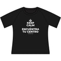 KEEP CALM Y ENCUENTRA TU CENTRO Women's Raglan Tee
