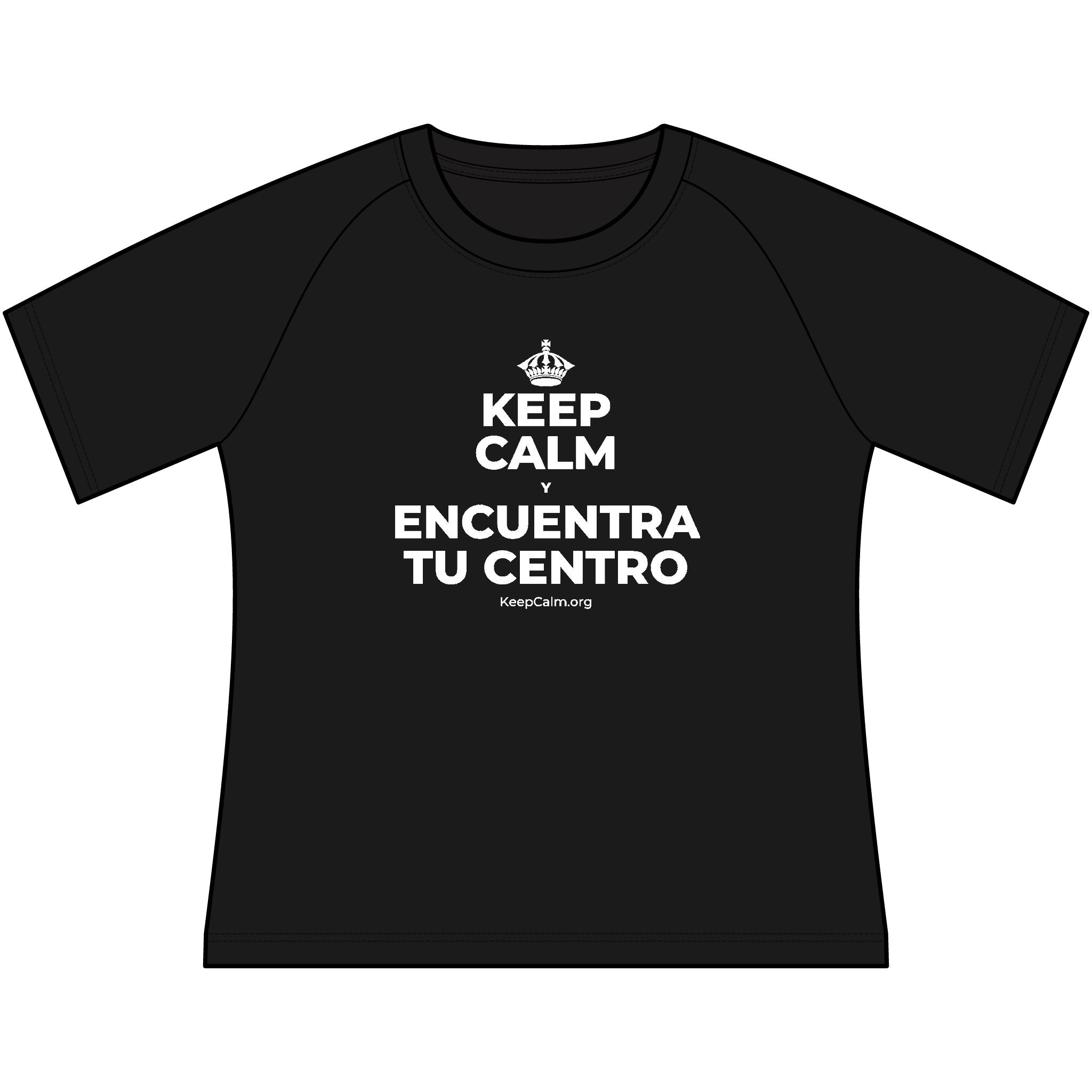 KEEP CALM Y ENCUENTRA TU CENTRO Women's Raglan Tee