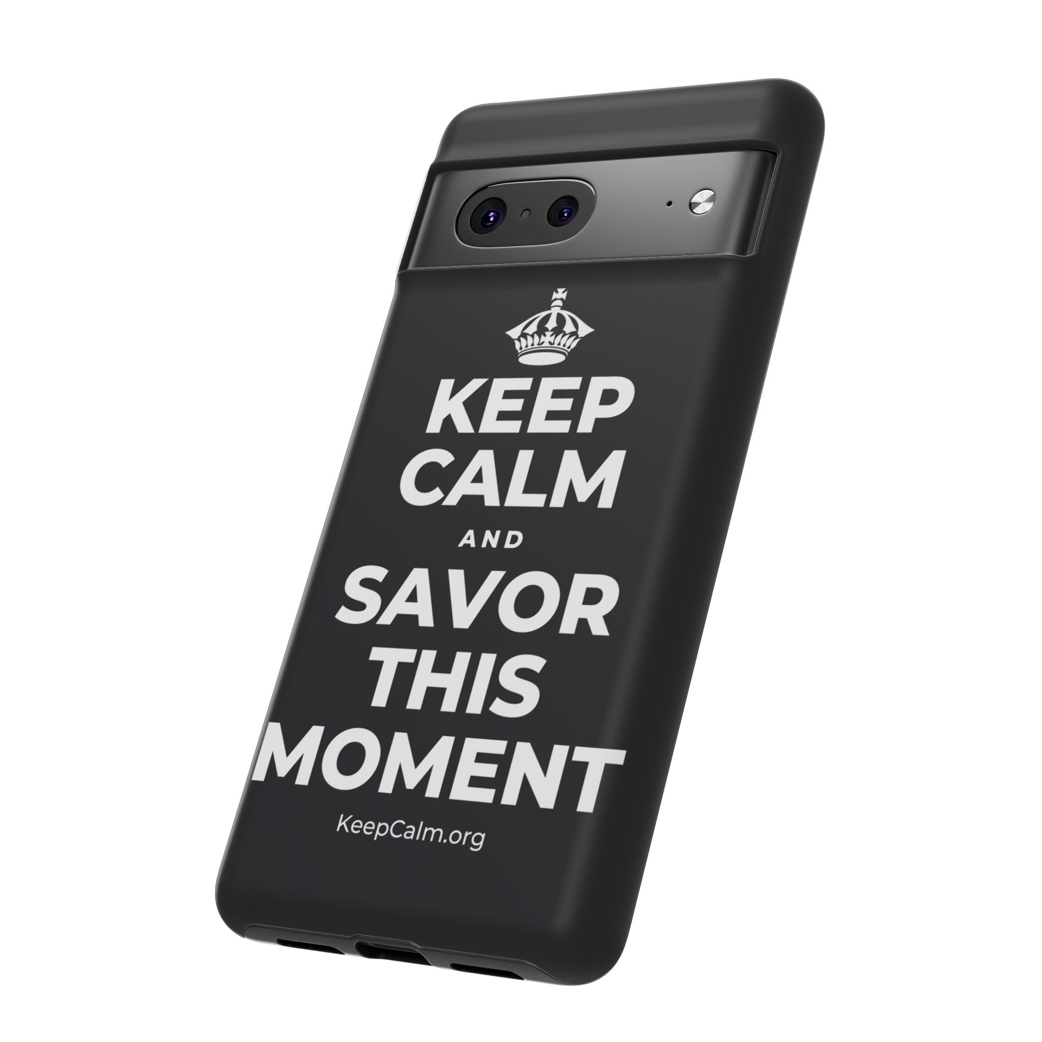 KEEP CALM AND SAVOR THIS MOMENT Phone Case (Dark)