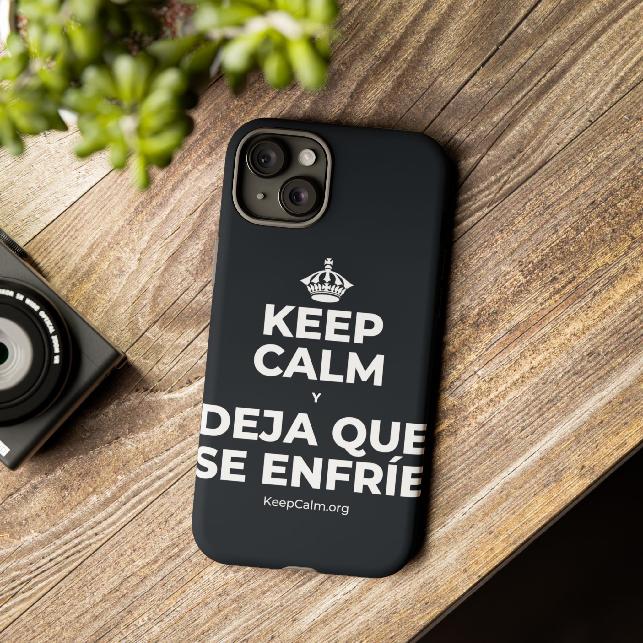 KEEP CALM Y DEJA QUE SE ENFRÍE Phone Case (Dark)