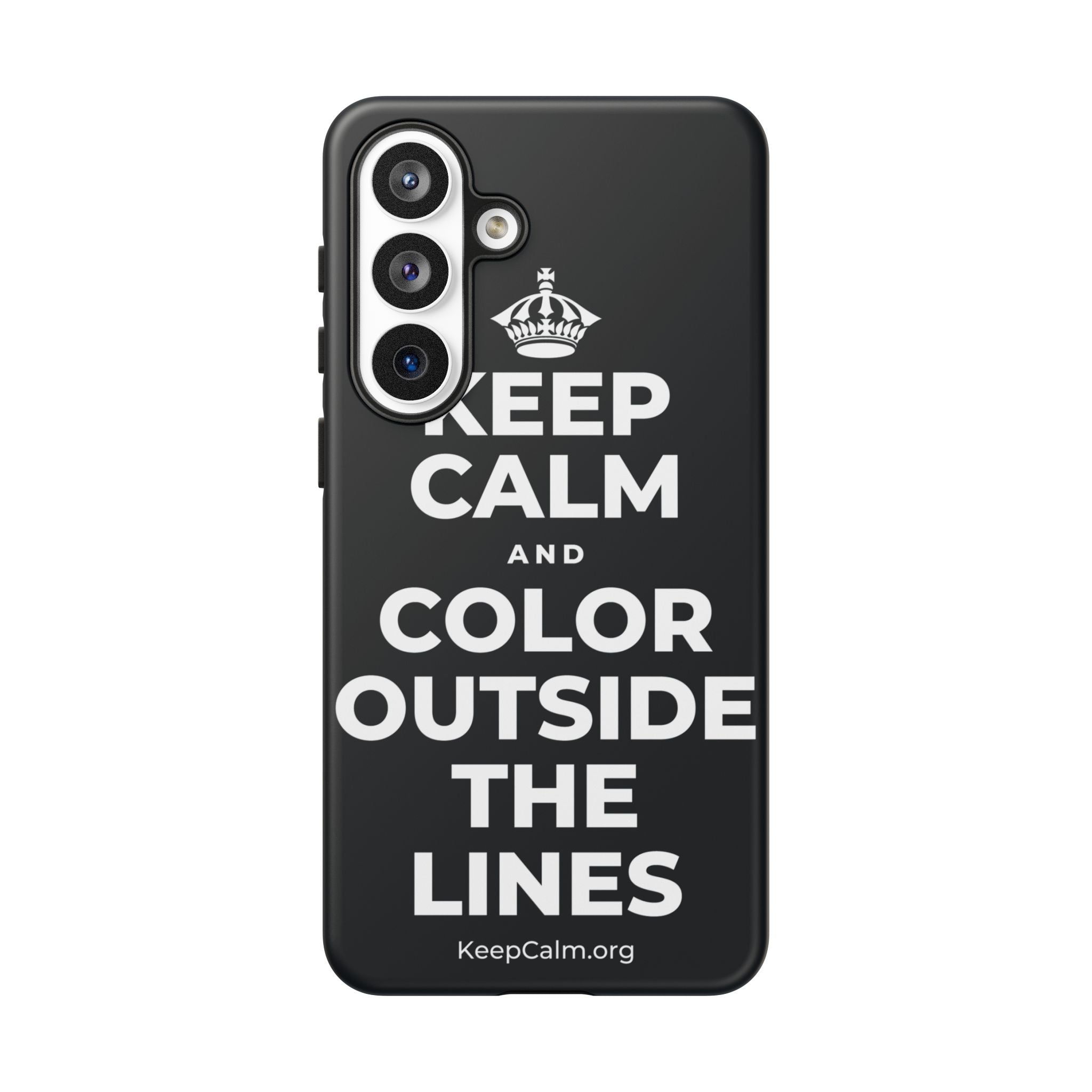 KEEP CALM AND COLOR OUTSIDE THE LINES Phone Case (Dark)