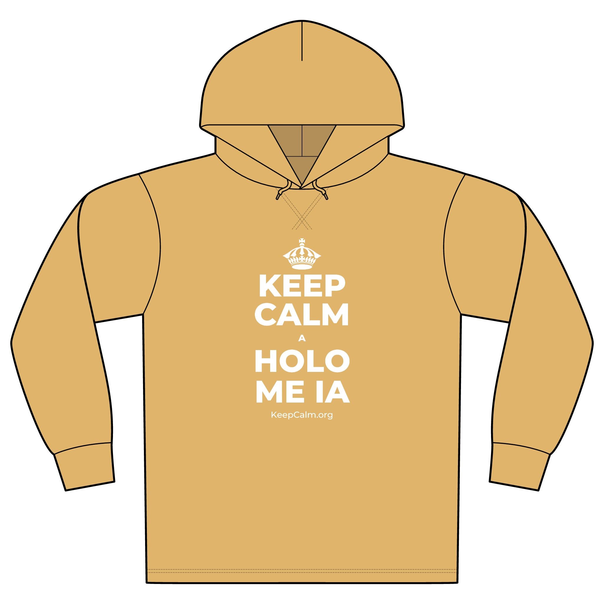 KEEP CALM A HOLO ME IA Organic Hoodie Tee