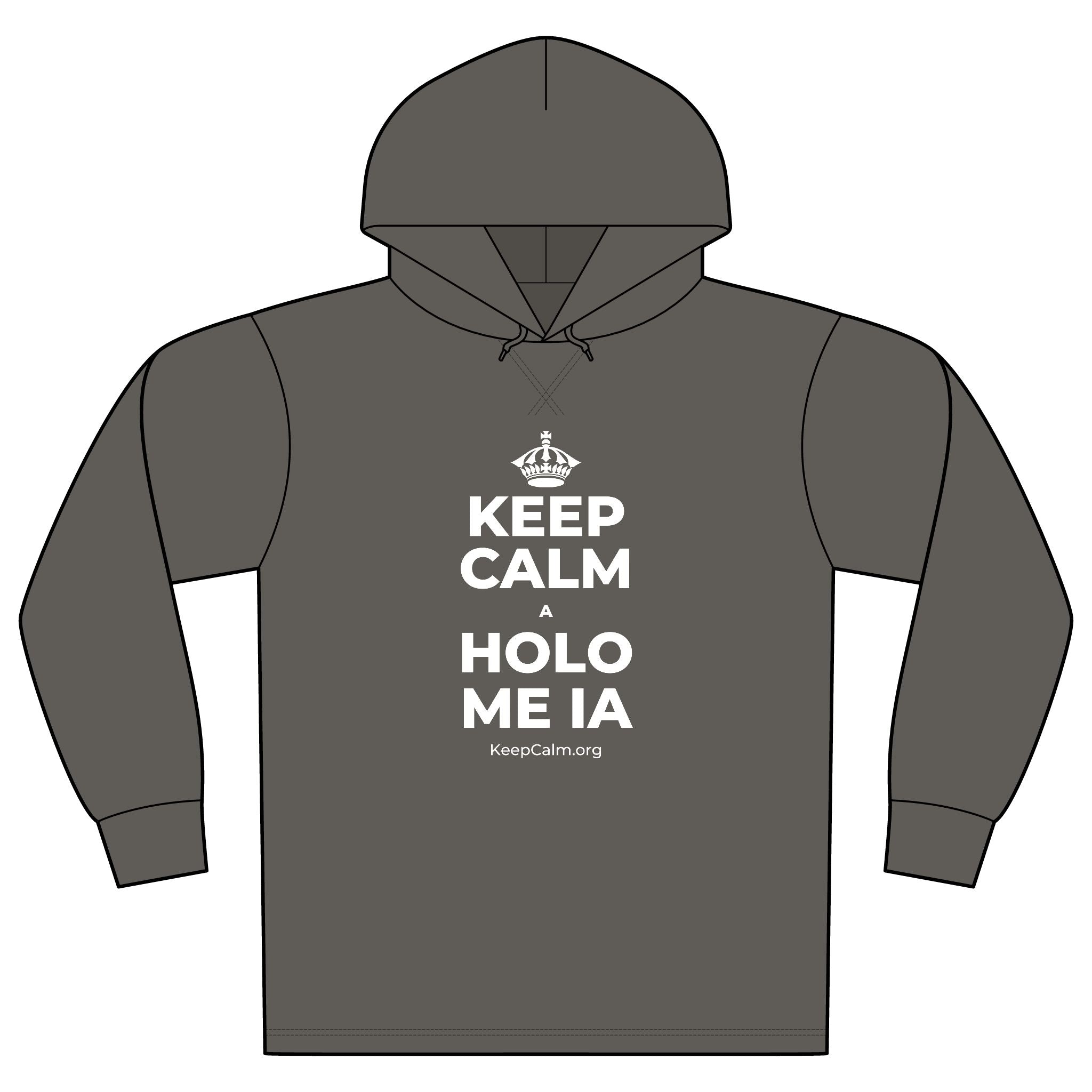 KEEP CALM A HOLO ME IA Organic Hoodie Tee