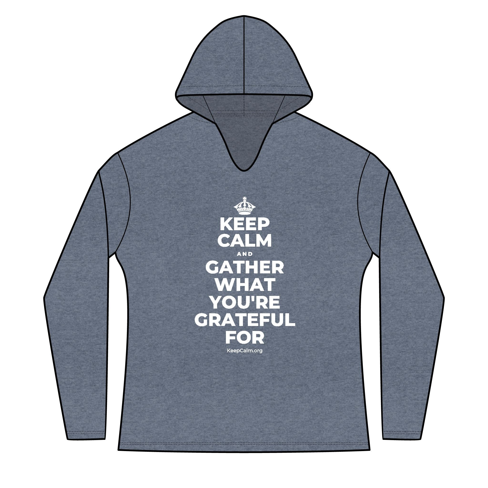 KEEP CALM AND GATHER WHAT YOU'RE GRATEFUL FOR Women's Long Sleeve Hoodie