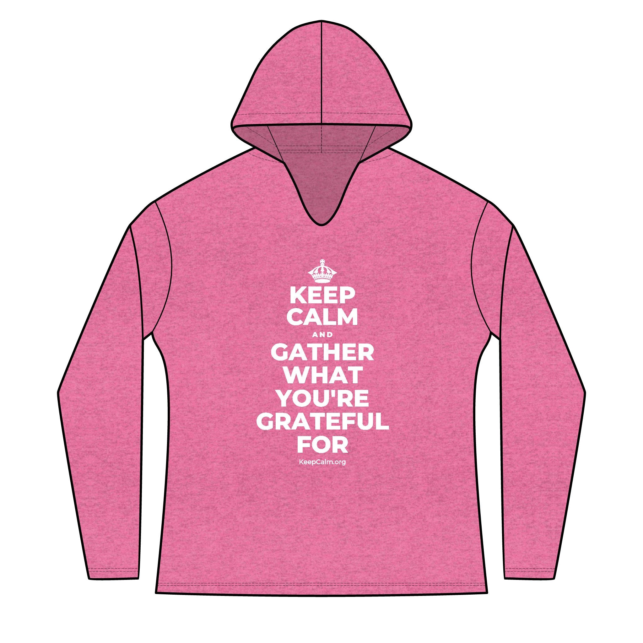 KEEP CALM AND GATHER WHAT YOU'RE GRATEFUL FOR Women's Long Sleeve Hoodie