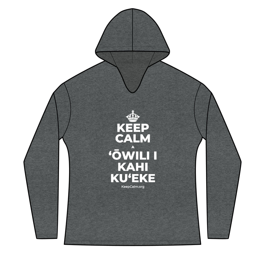 KEEP CALM A ʻŌWILI I KAHI KUʻEKE Women's Long Sleeve Hoodie