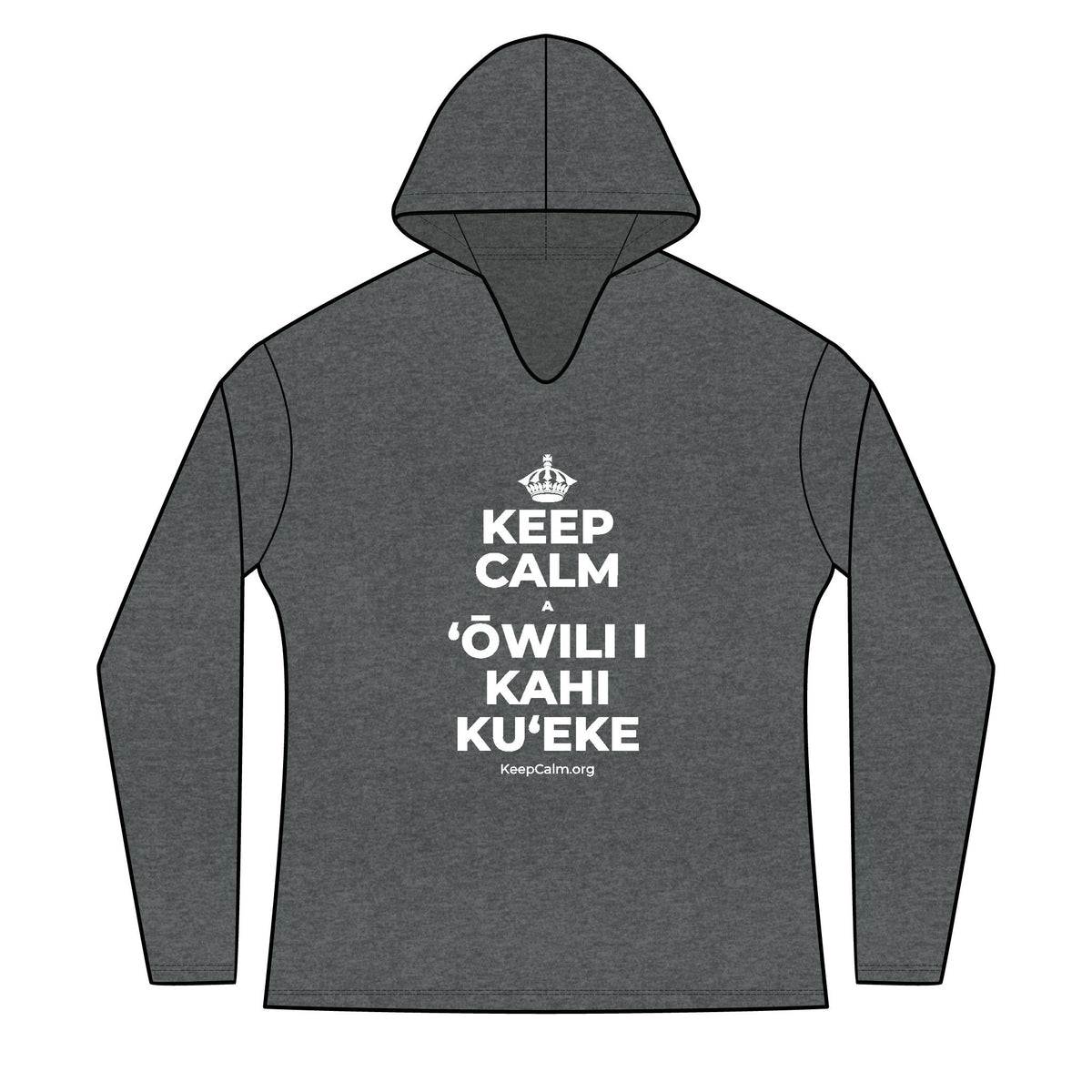 KEEP CALM A ʻŌWILI I KAHI KUʻEKE Women's Long Sleeve Hoodie