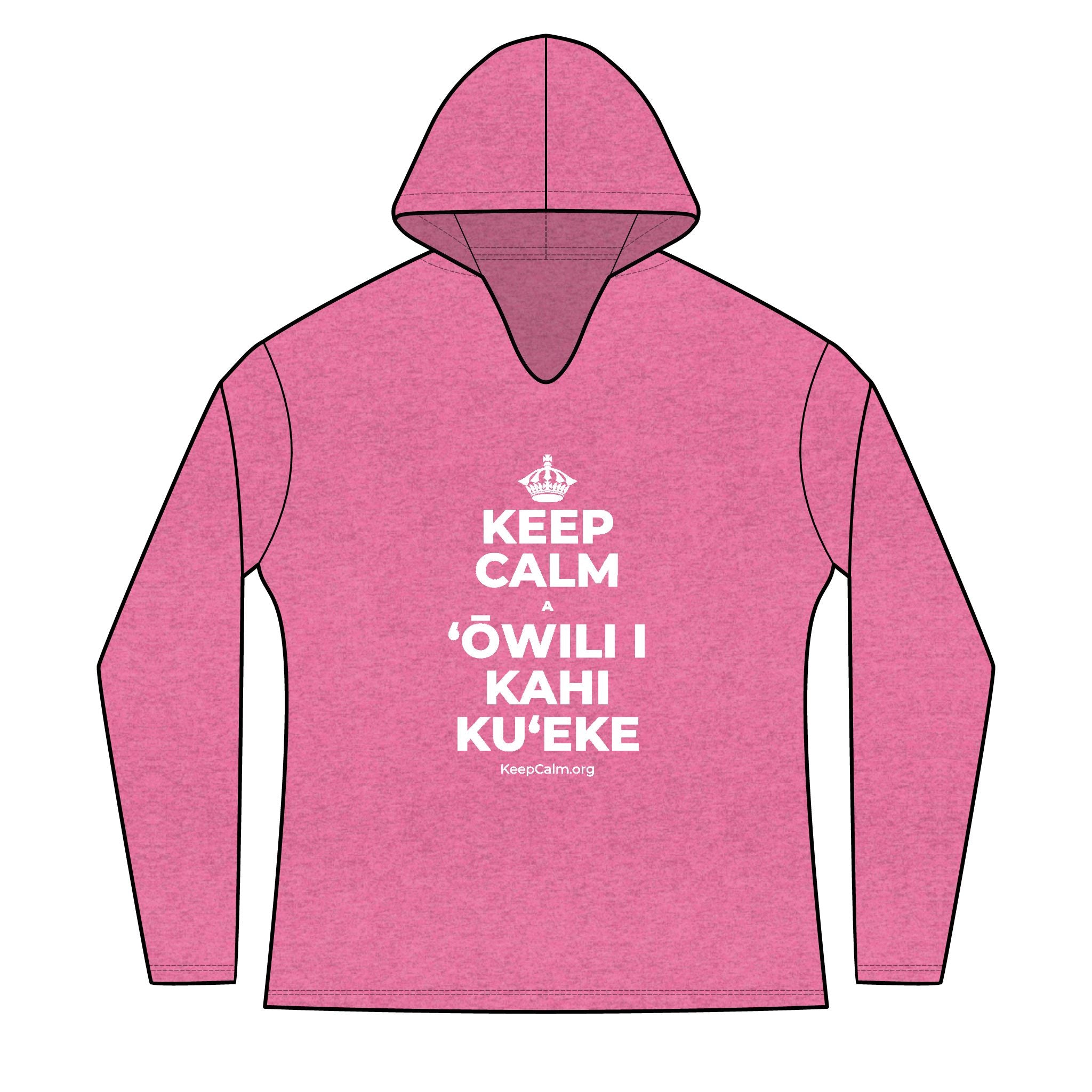 KEEP CALM A ʻŌWILI I KAHI KUʻEKE Women's Long Sleeve Hoodie