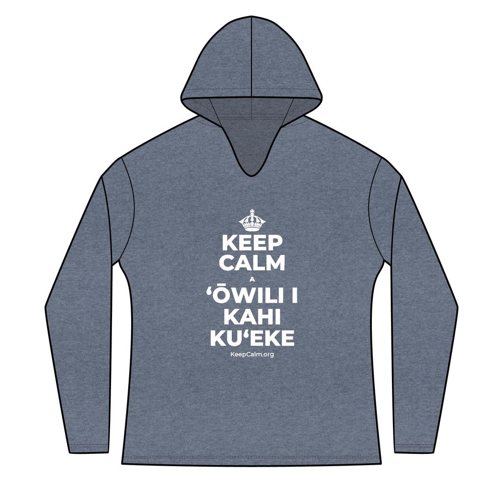 KEEP CALM A ʻŌWILI I KAHI KUʻEKE Women's Long Sleeve Hoodie