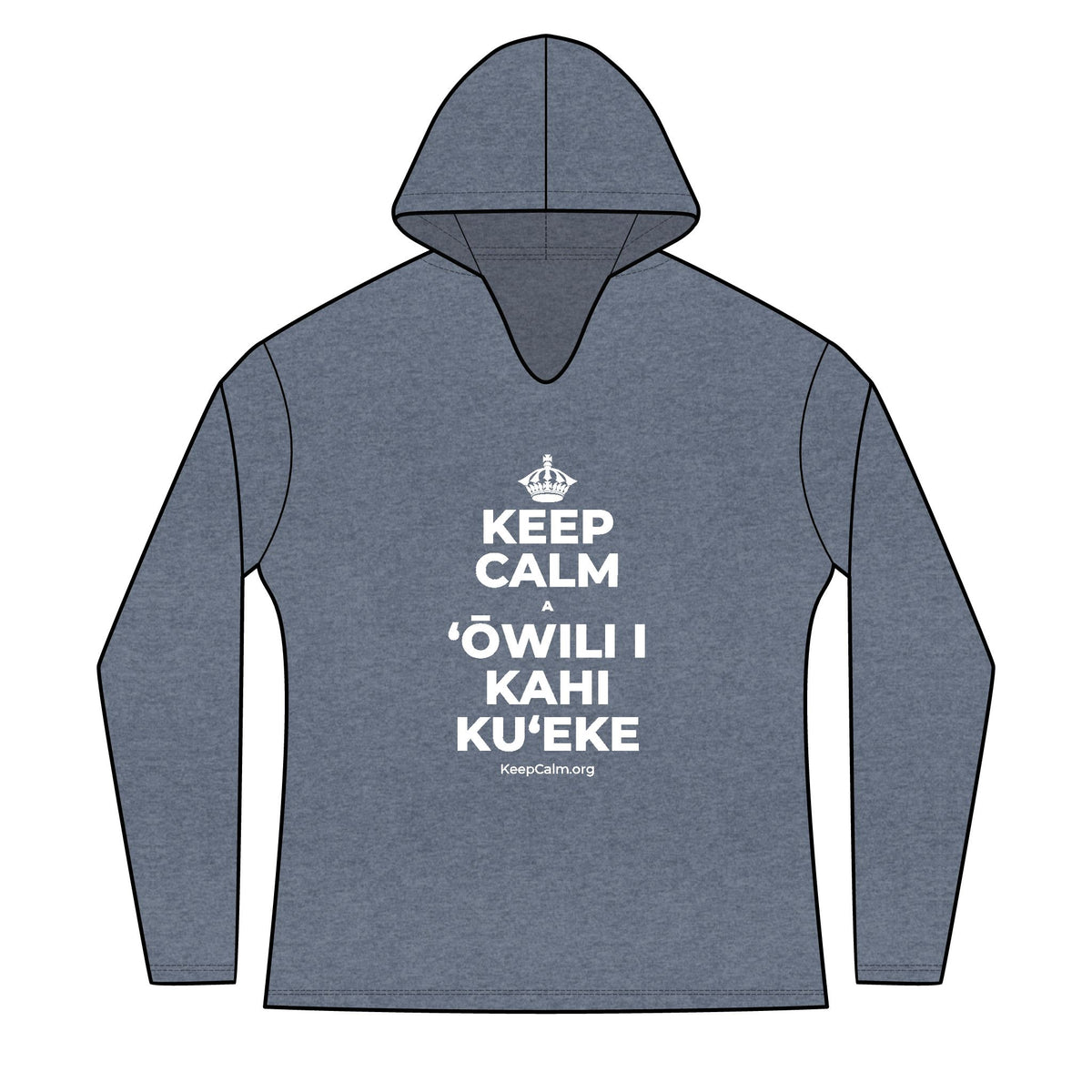 KEEP CALM A ʻŌWILI I KAHI KUʻEKE Women's Long Sleeve Hoodie