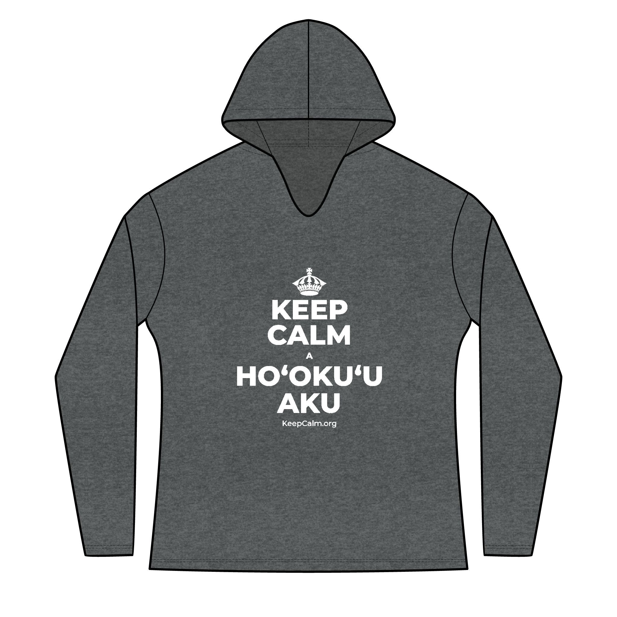 KEEP CALM A HOʻOKUʻU AKU Women's Long Sleeve Hoodie