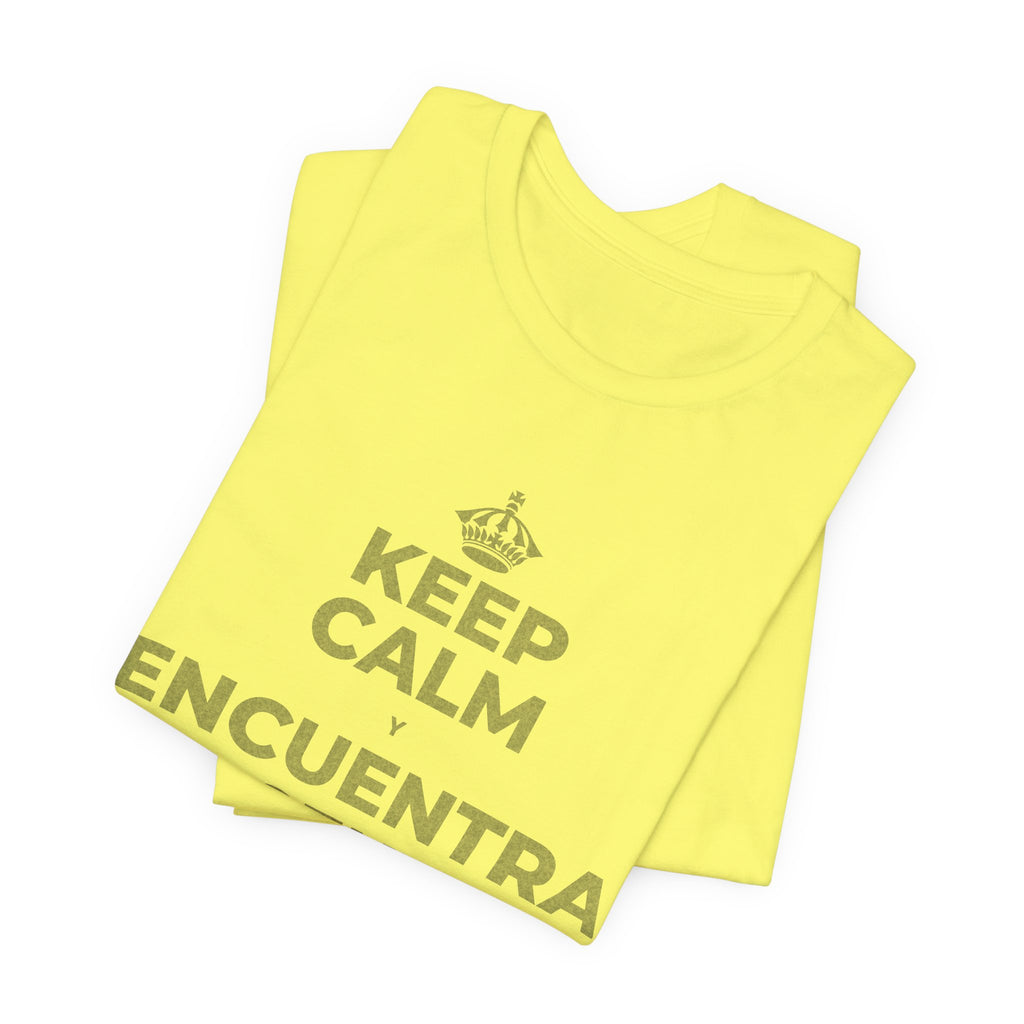 KEEP CALM Y ENCUENTRA TU CENTRO T-Shirt (Soft Cream–Heather Mauve)