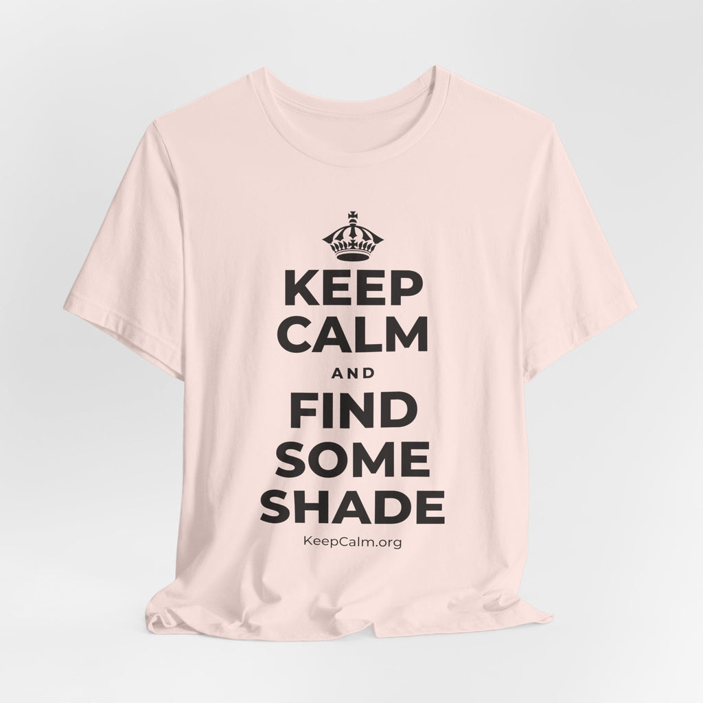 KEEP CALM AND FIND SOME SHADE T-Shirt (Soft Cream–Heather Mauve)
