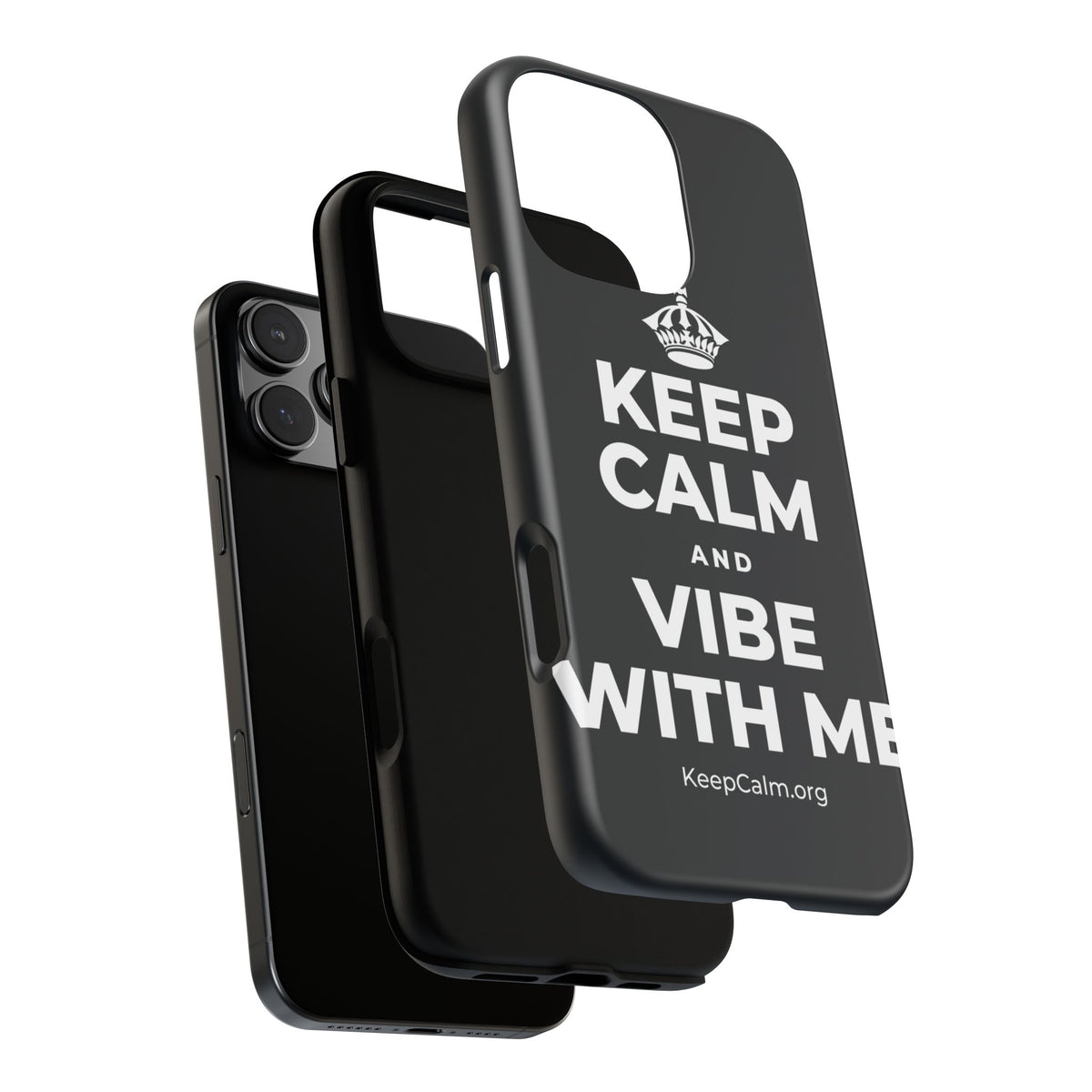 KEEP CALM AND VIBE WITH ME Phone Case (Dark)