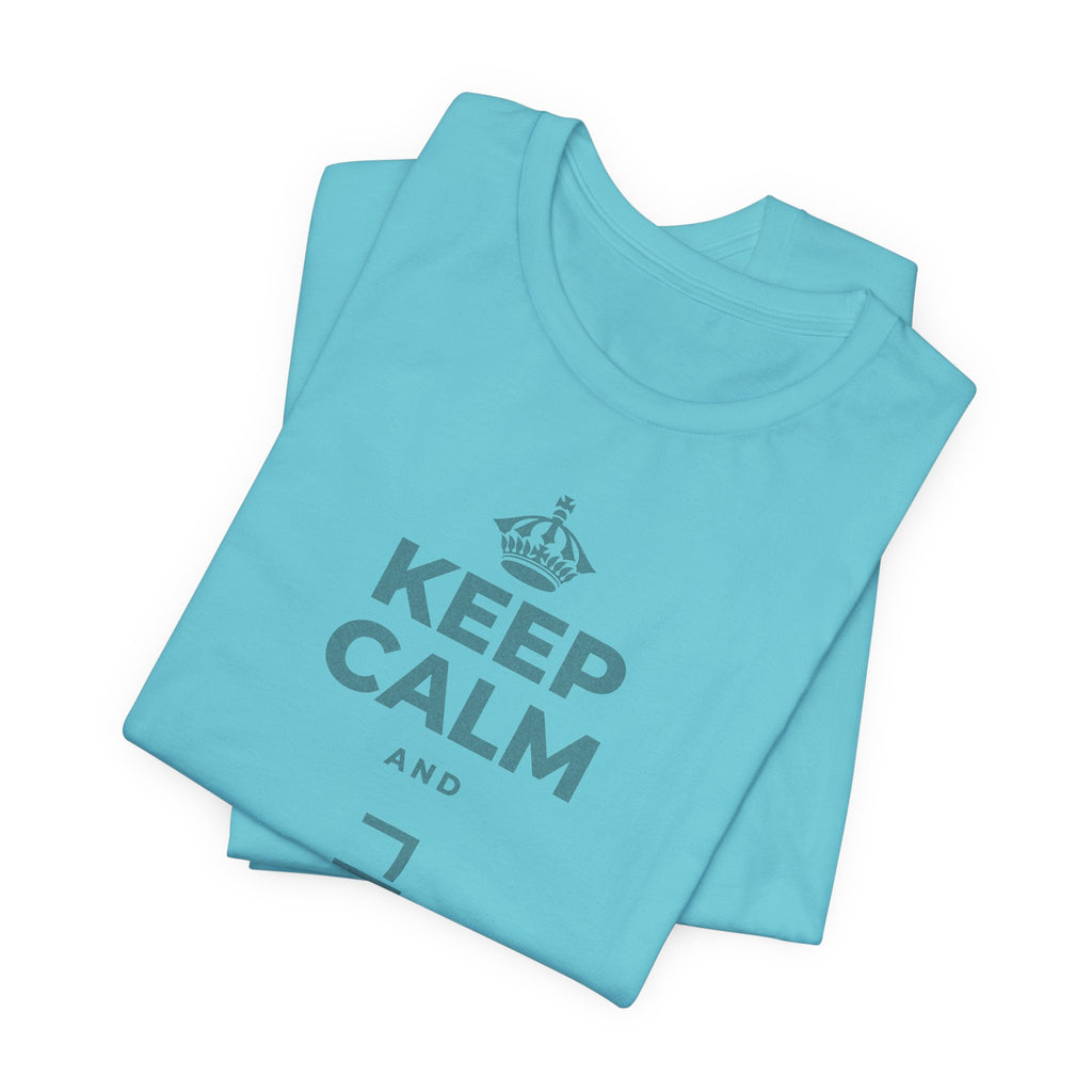 KEEP CALM AND 그 질문을 해요 T-Shirt (Soft Cream–Heather Mauve)