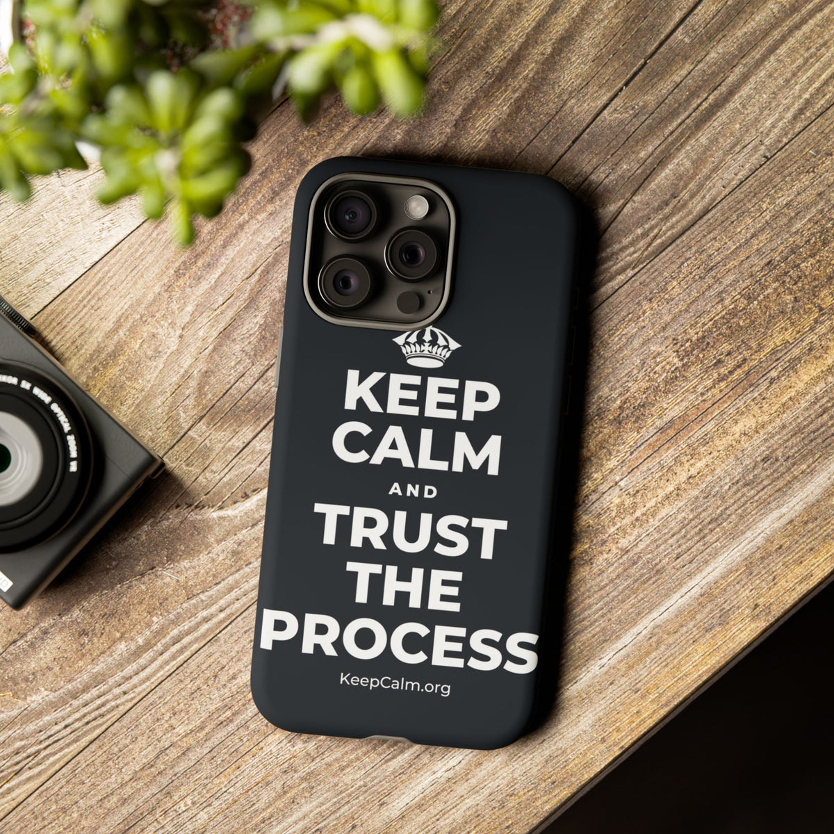 KEEP CALM AND TRUST THE PROCESS Phone Case (Dark)