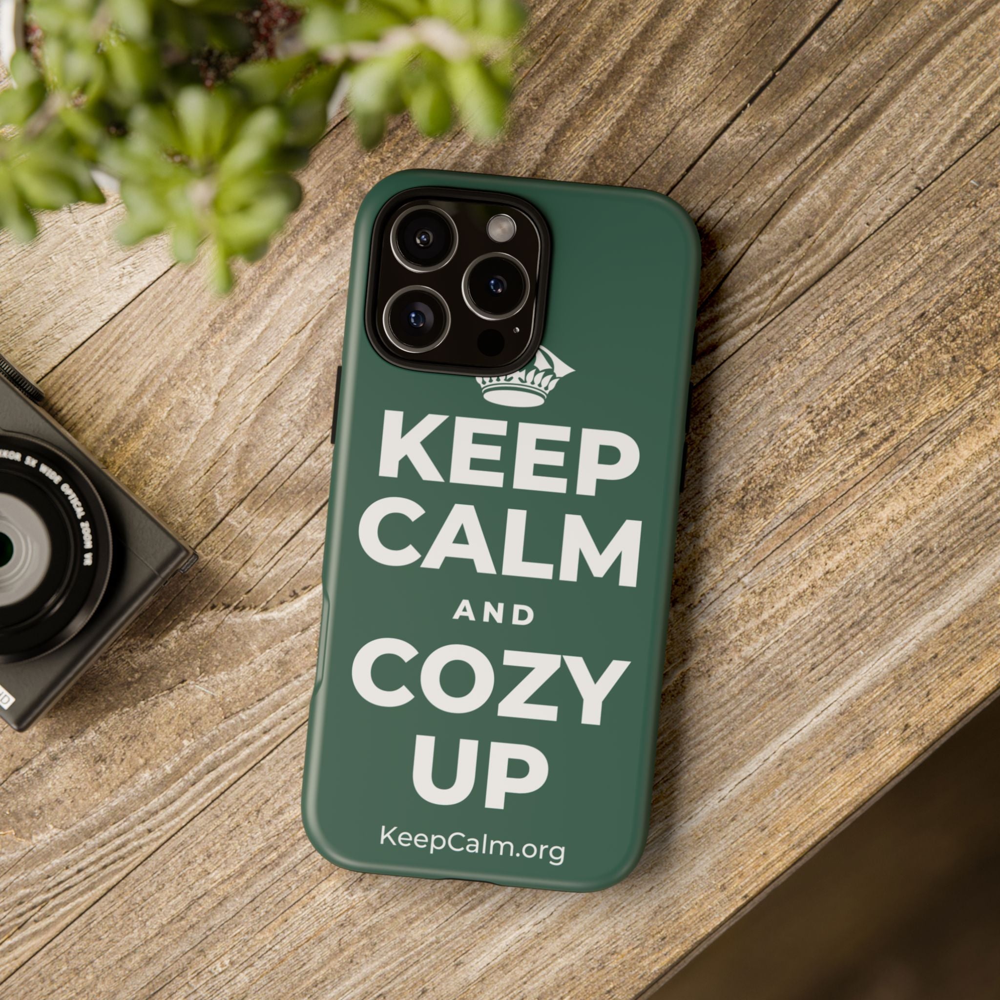 KEEP CALM AND COZY UP Phone Case