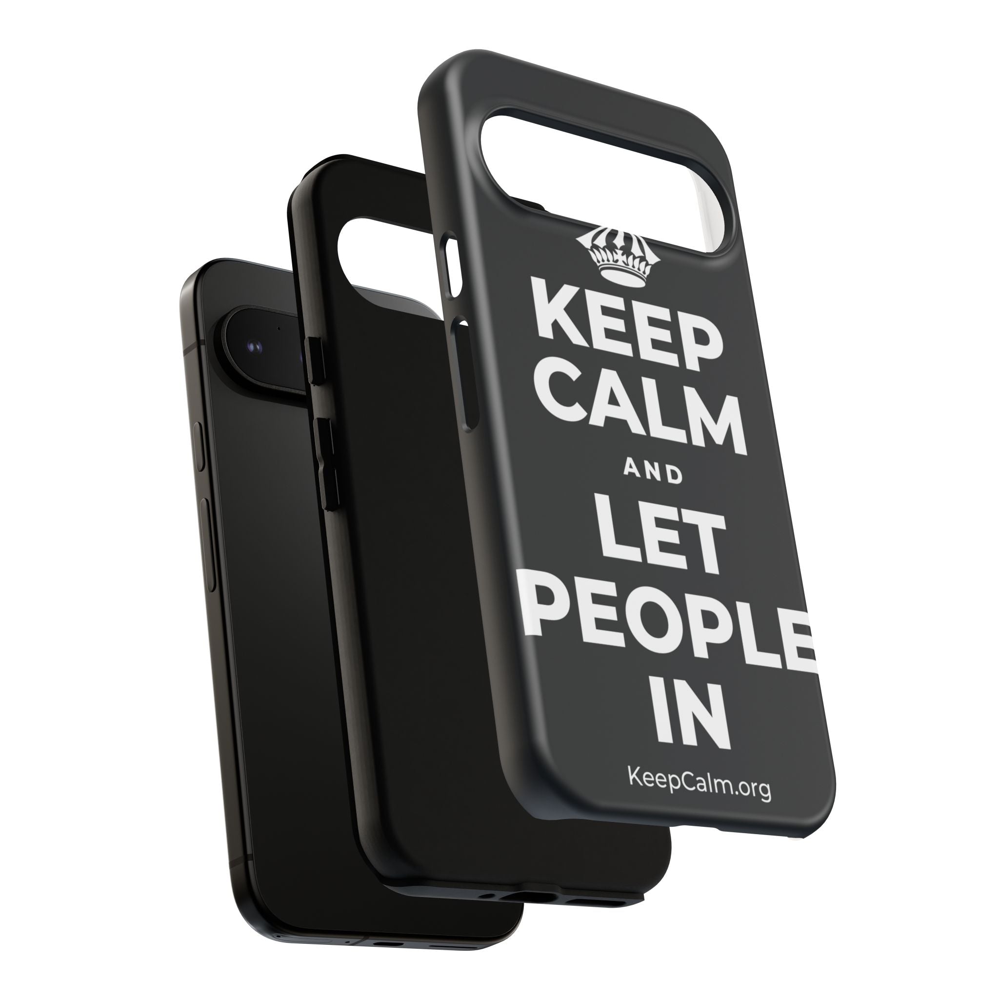 KEEP CALM AND LET PEOPLE IN Phone Case (Dark)