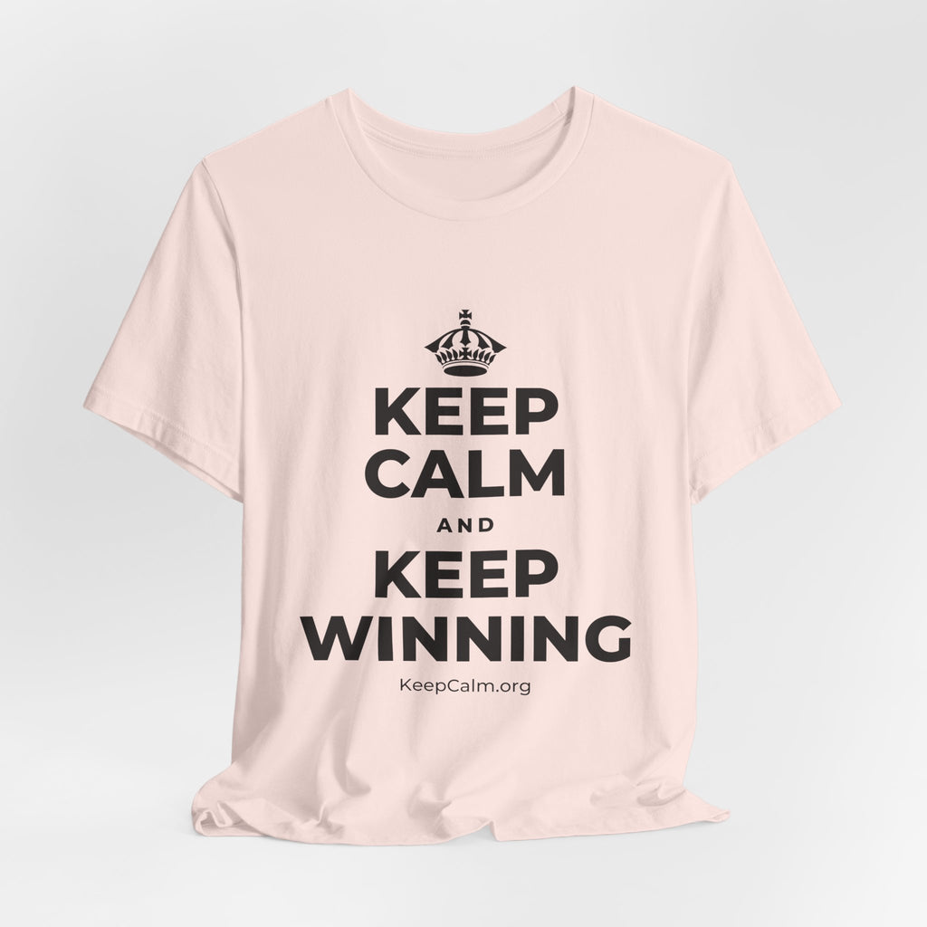 KEEP CALM AND KEEP WINNING T-Shirt (Soft Cream–Heather Mauve)