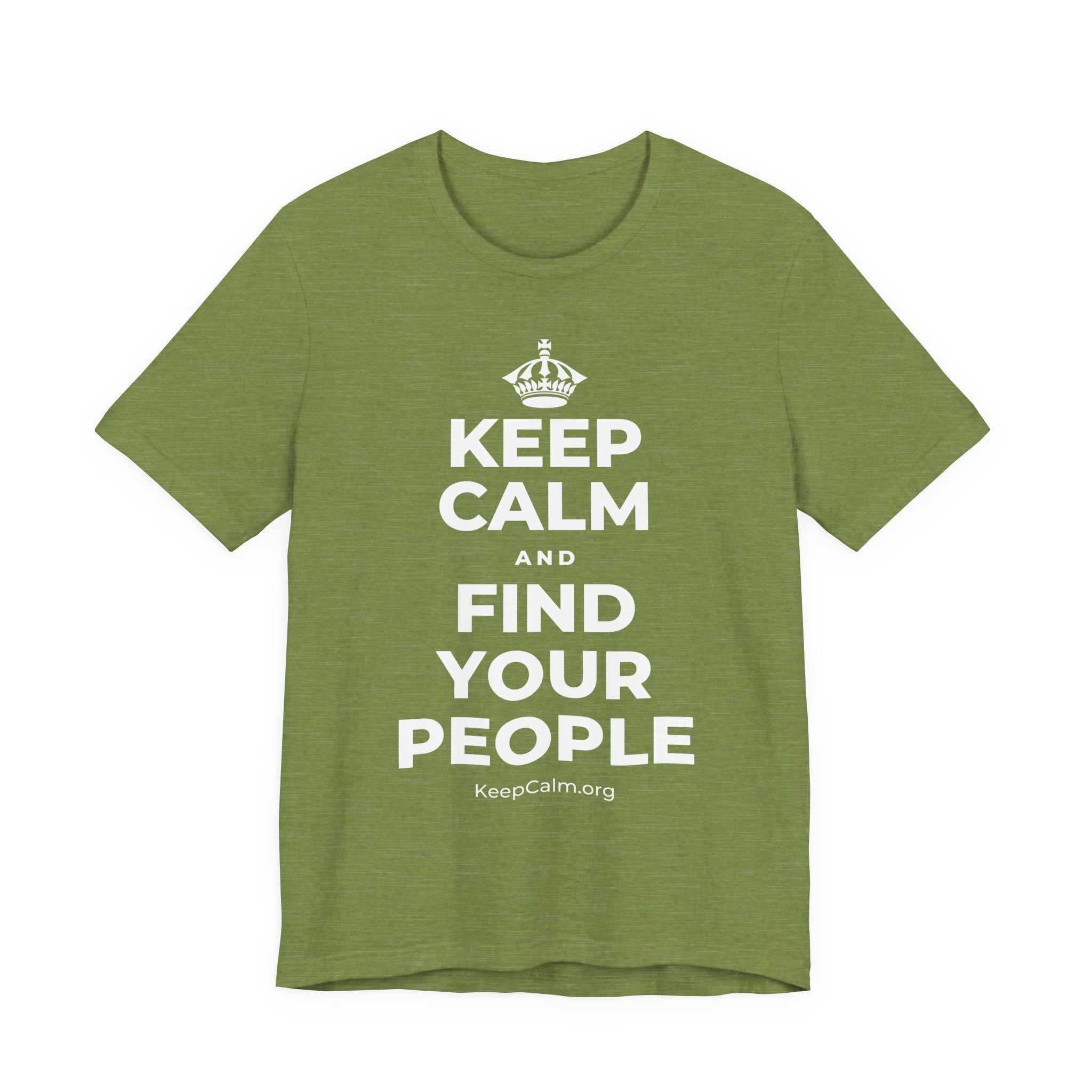 KEEP CALM AND FIND YOUR PEOPLE T-Shirt (Baby Blue–Silver)