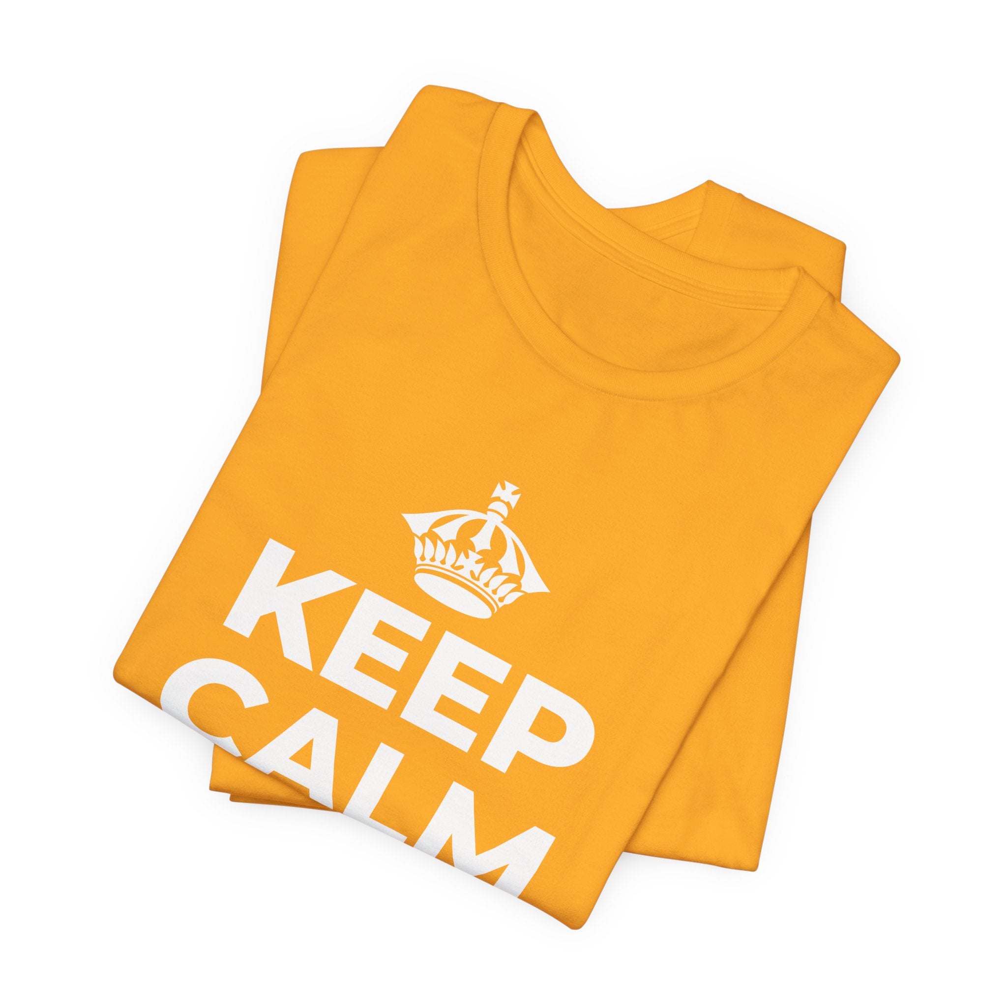 KEEP CALM AND DANCE T-Shirt (Baby Blue–Silver)