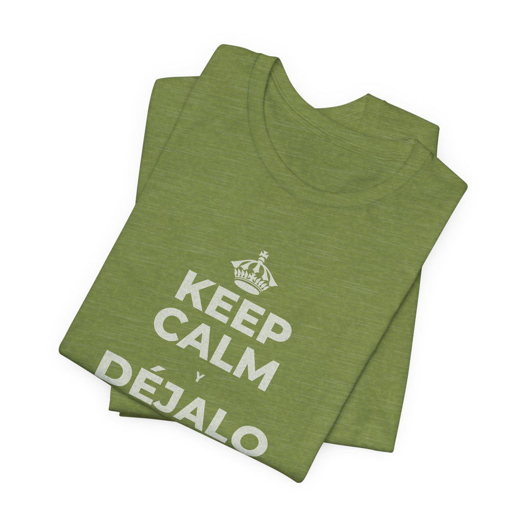 KEEP CALM Y DÉJALO MEJOR DE COMO ESTABA T-Shirt (Baby Blue–Silver)