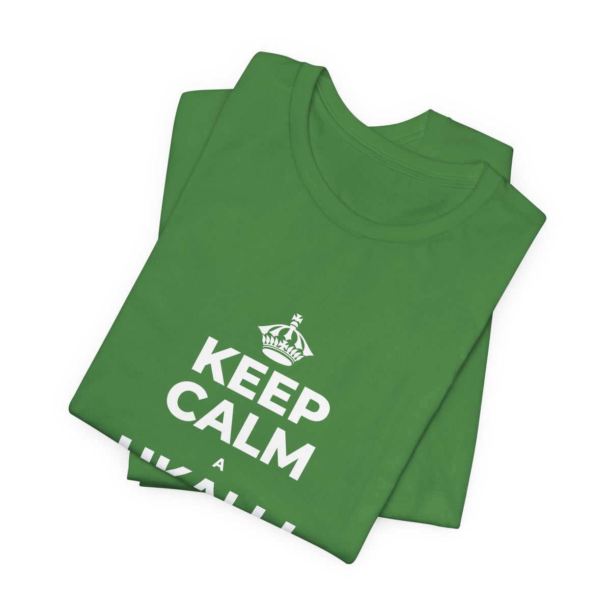 KEEP CALM A UKALI I KOU ʻĀLOHILOHI T-Shirt (Baby Blue–Silver)