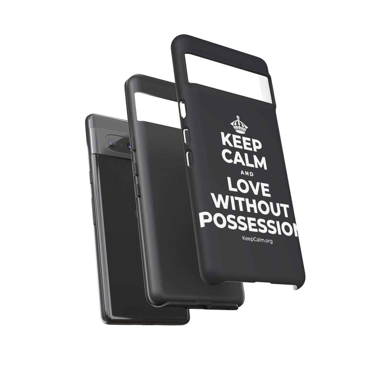 KEEP CALM AND LOVE WITHOUT POSSESSION Phone Case (Dark)