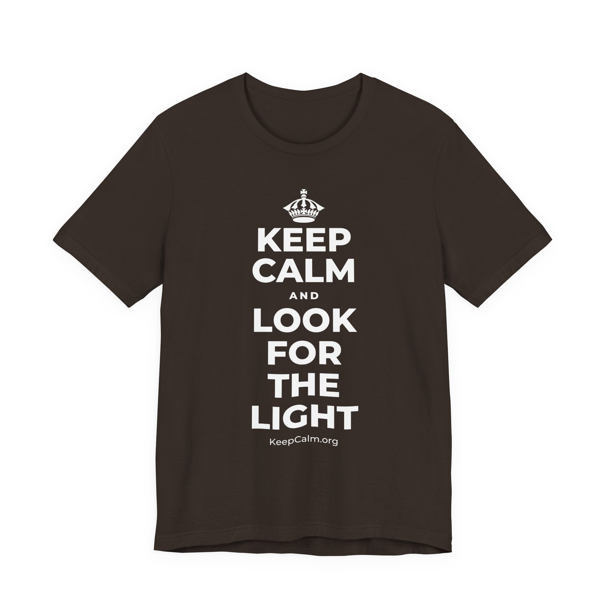 KEEP CALM AND LOOK FOR THE LIGHT T-Shirt (Soft Cream–Heather Mauve)