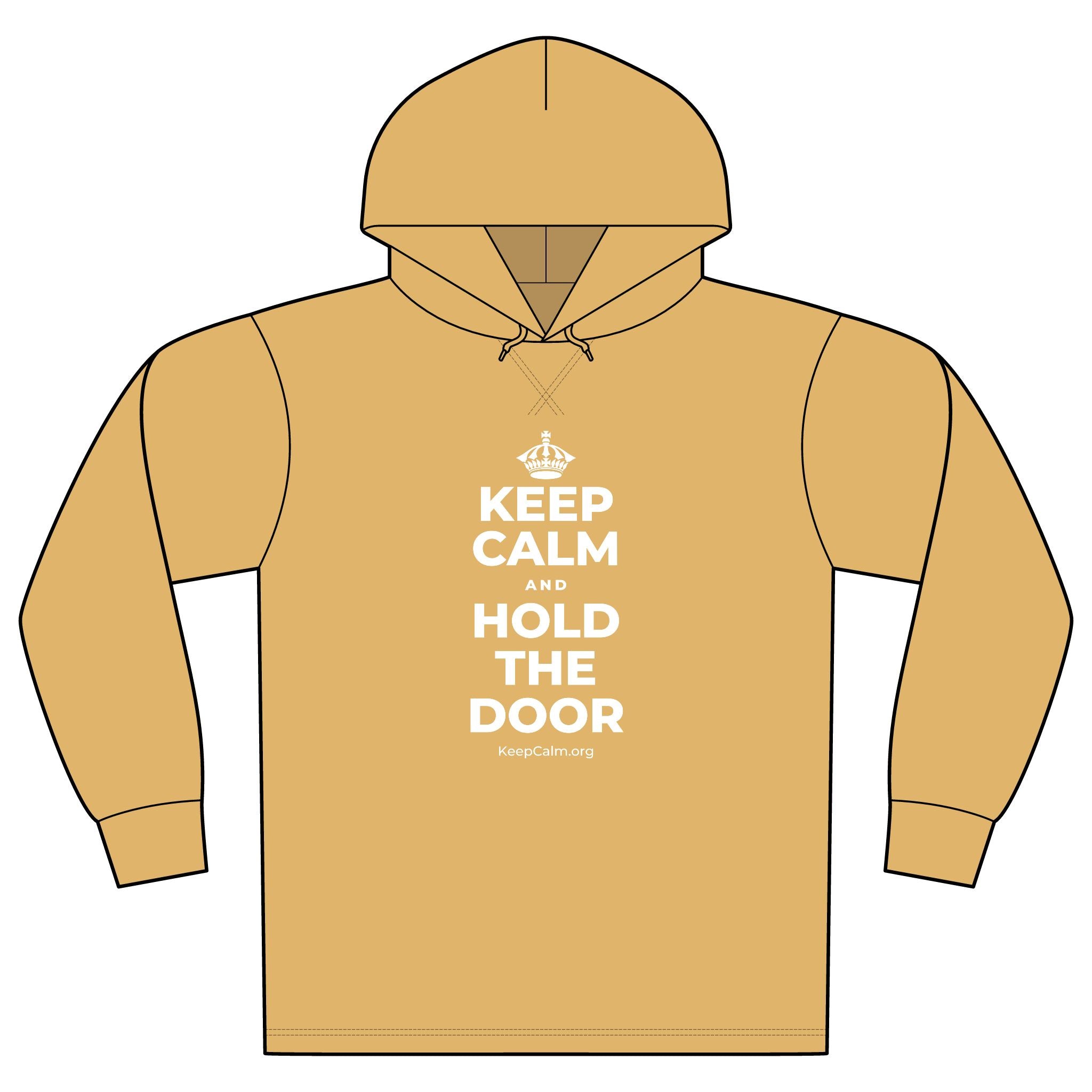 KEEP CALM AND HOLD THE DOOR Organic Hoodie Tee