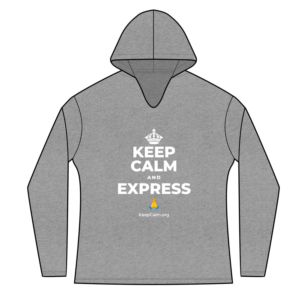 KEEP CALM AND EXPRESS 🙏 Women's Long Sleeve Hoodie