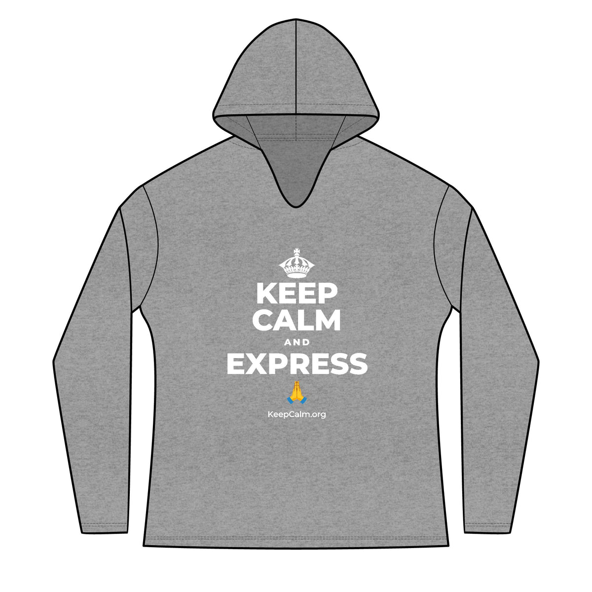 KEEP CALM AND EXPRESS 🙏 Women's Long Sleeve Hoodie