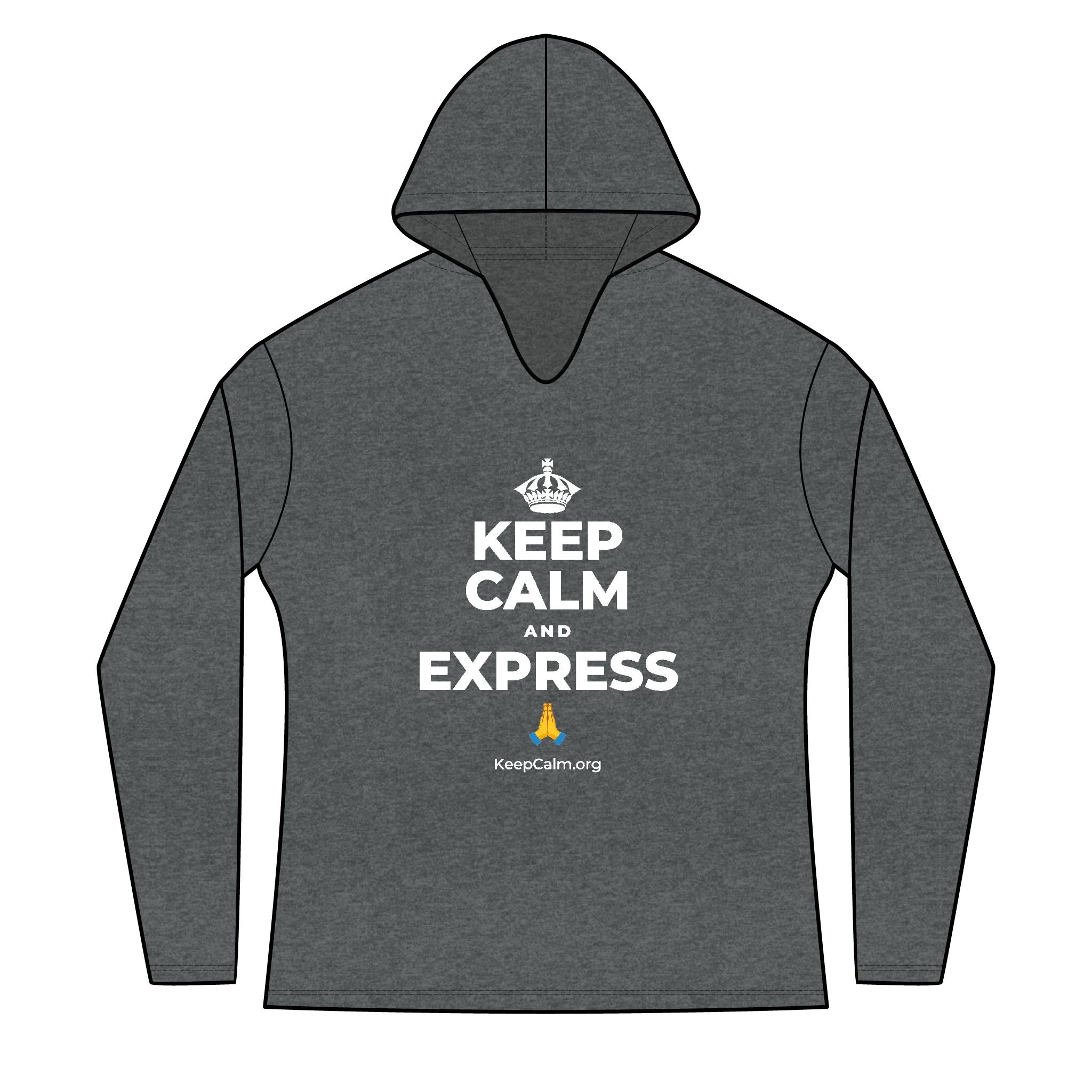 KEEP CALM AND EXPRESS 🙏 Women's Long Sleeve Hoodie
