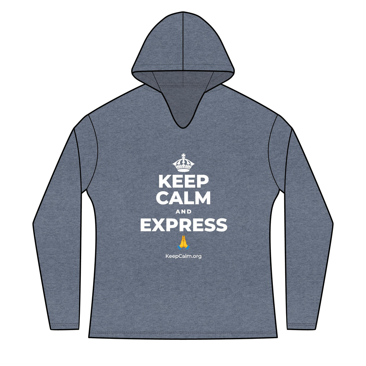 KEEP CALM AND EXPRESS 🙏 Women's Long Sleeve Hoodie