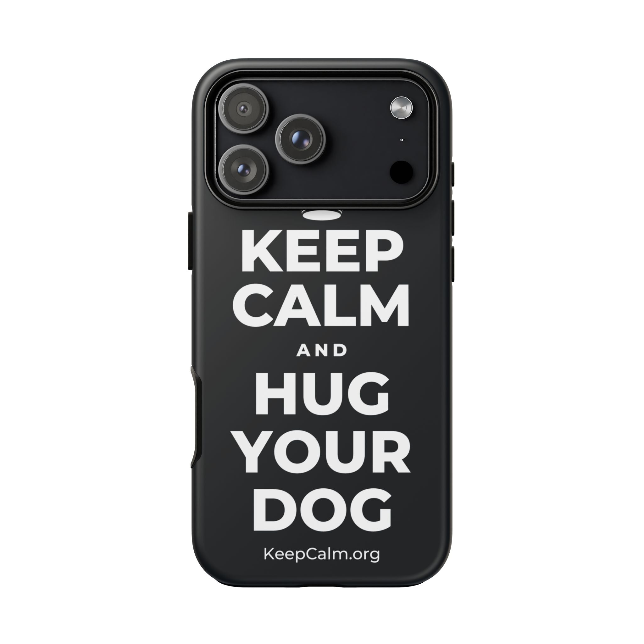 KEEP CALM AND HUG YOUR DOG Phone Case (Dark)