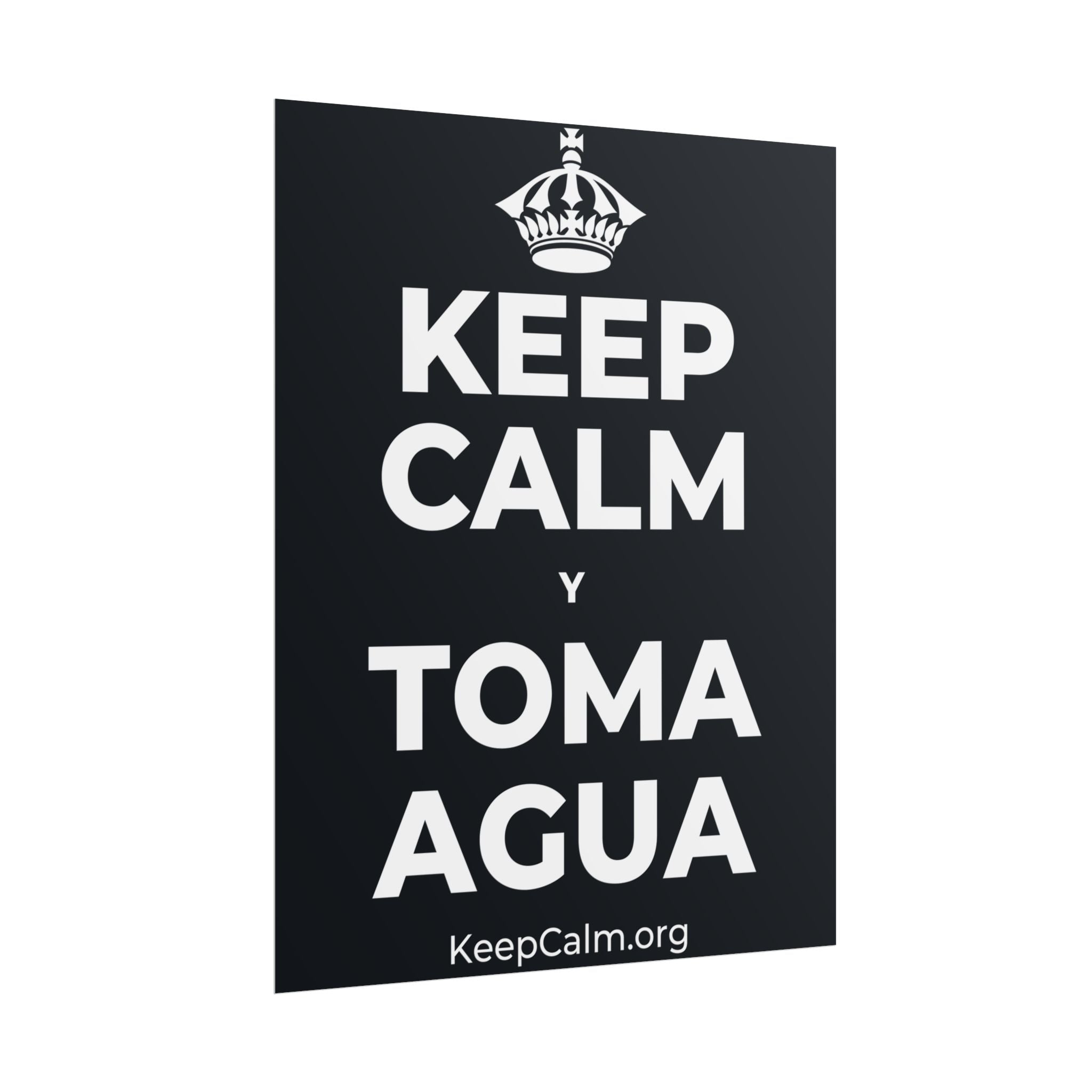 KEEP CALM Y TOMA AGUA Poster (Dark)