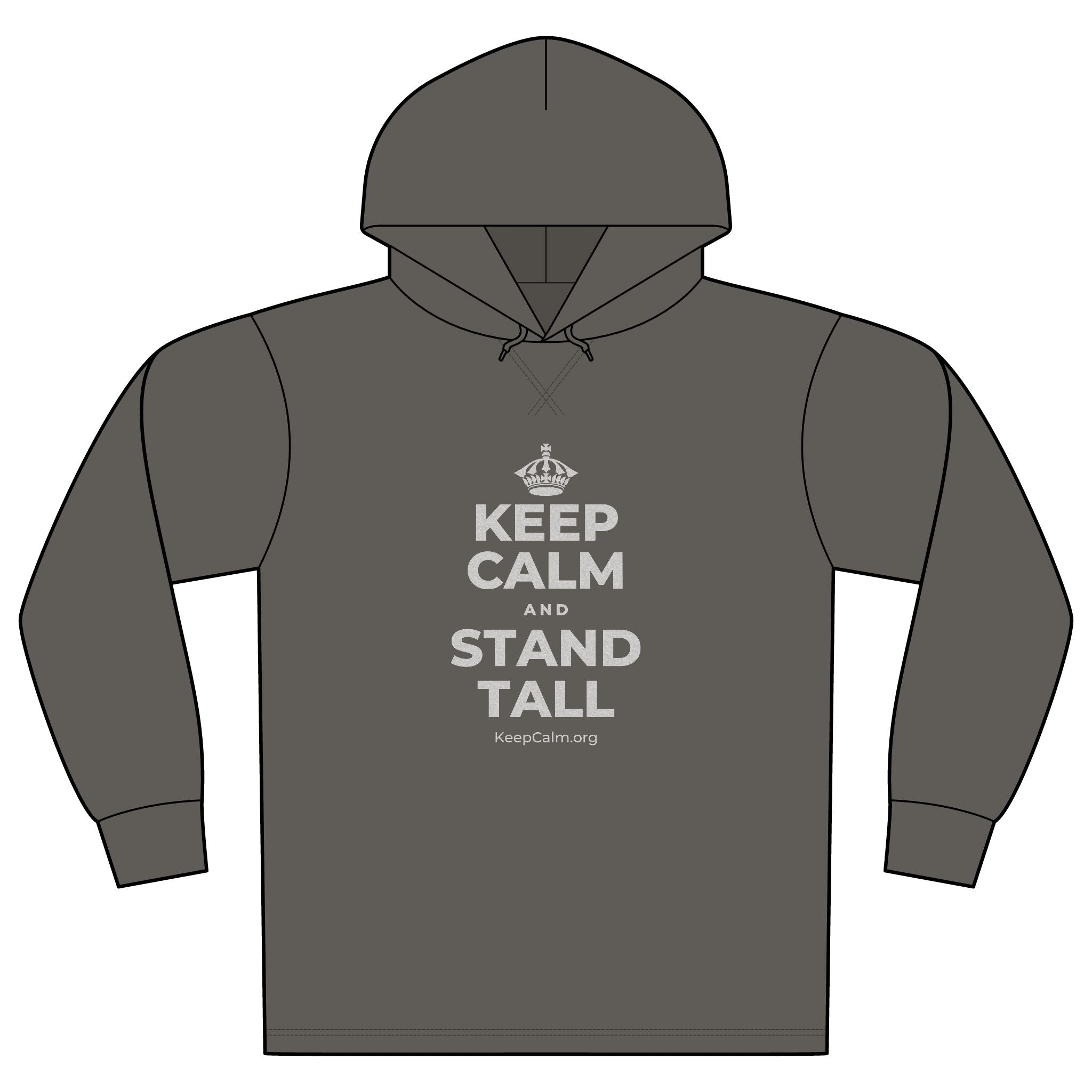 KEEP CALM AND STAND TALL Organic Hoodie Tee
