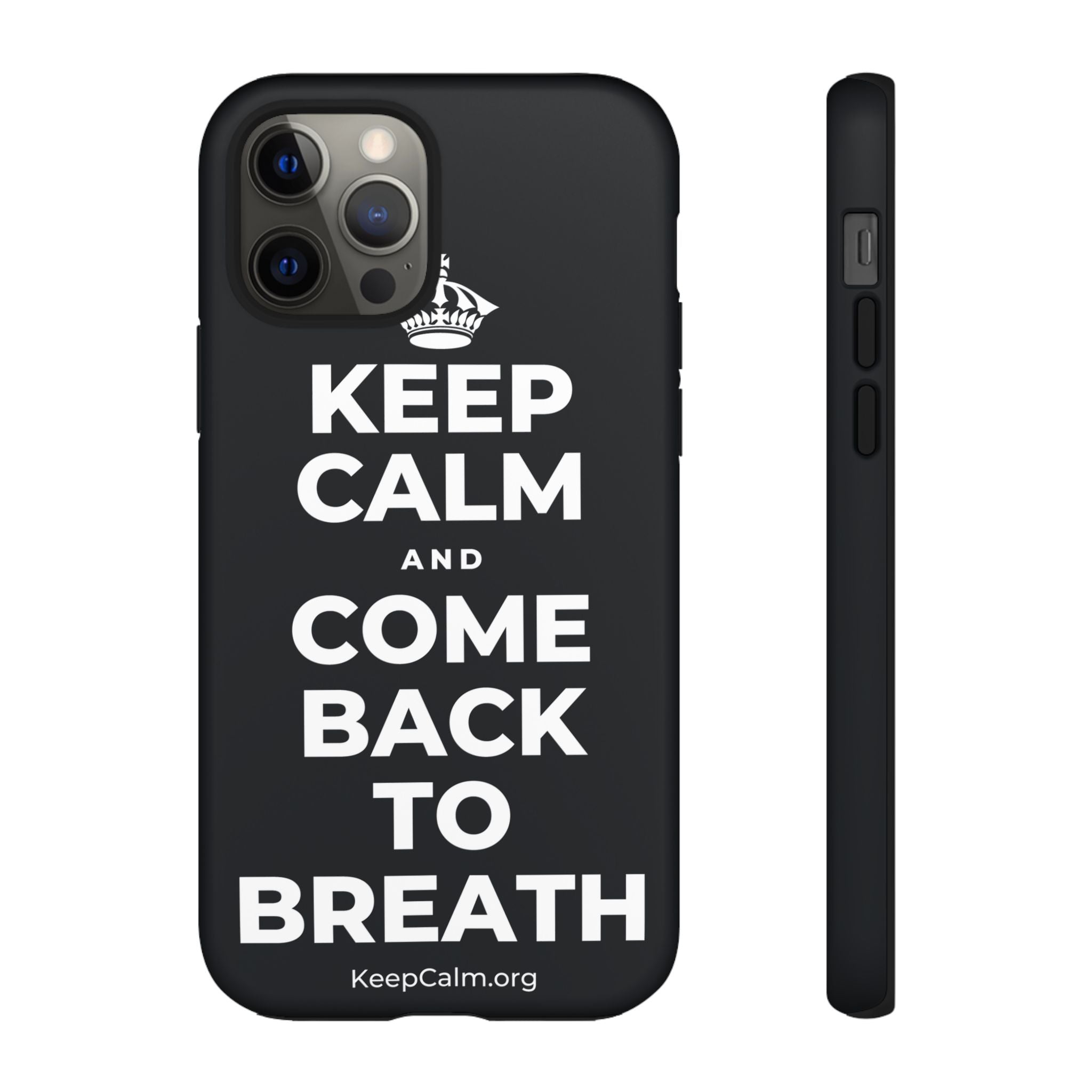 KEEP CALM AND COME BACK TO BREATH Phone Case (Dark)