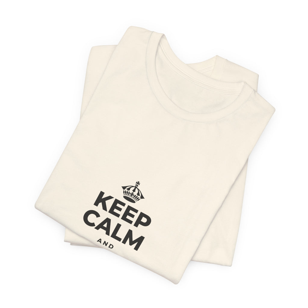 KEEP CALM AND STAY UNBOTHERED T-Shirt (White–Asphalt)