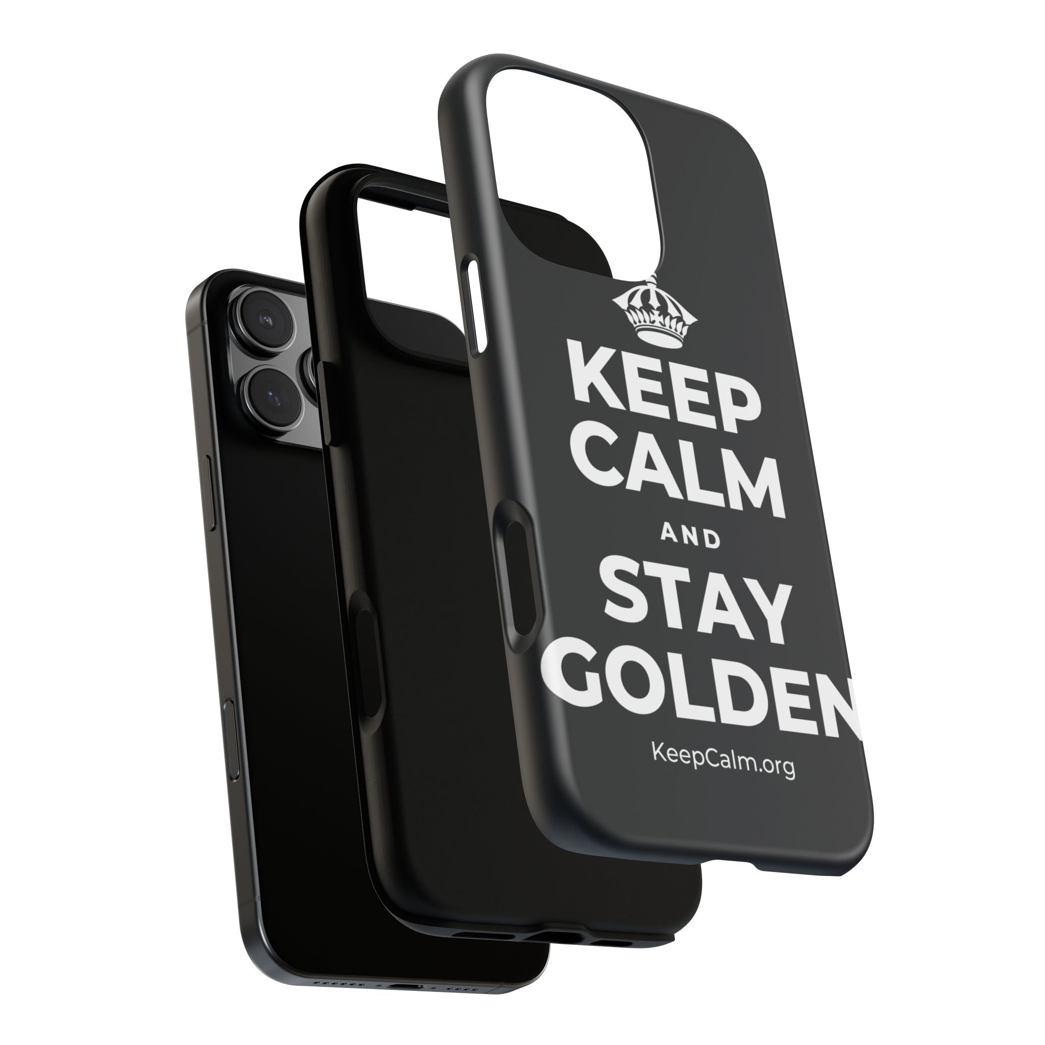 KEEP CALM AND STAY GOLDEN Phone Case (Dark)