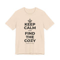 KEEP CALM AND FIND THE COZY T-Shirt (Soft Cream–Heather Mauve)