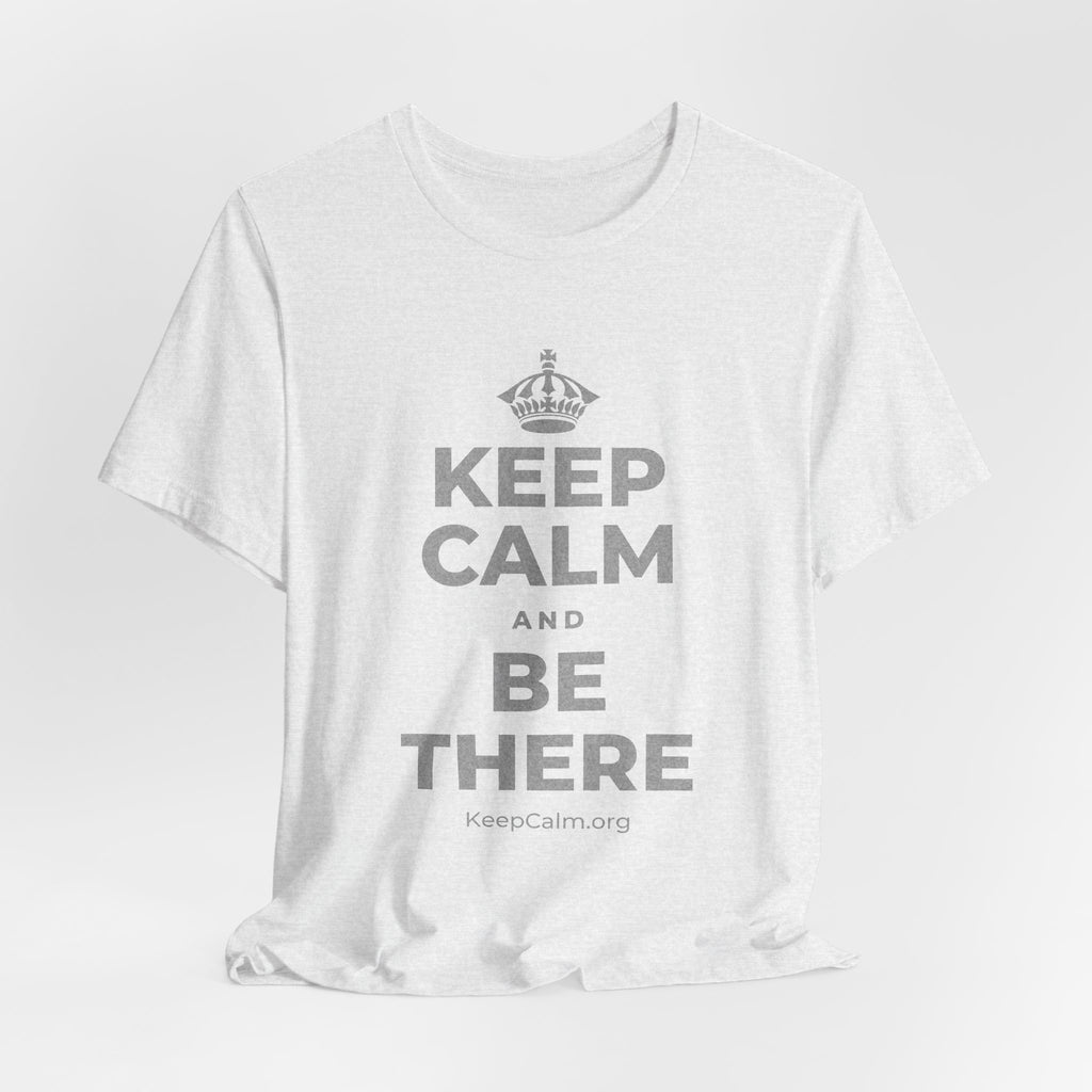 KEEP CALM AND BE THERE T-Shirt (Soft Cream–Heather Mauve)