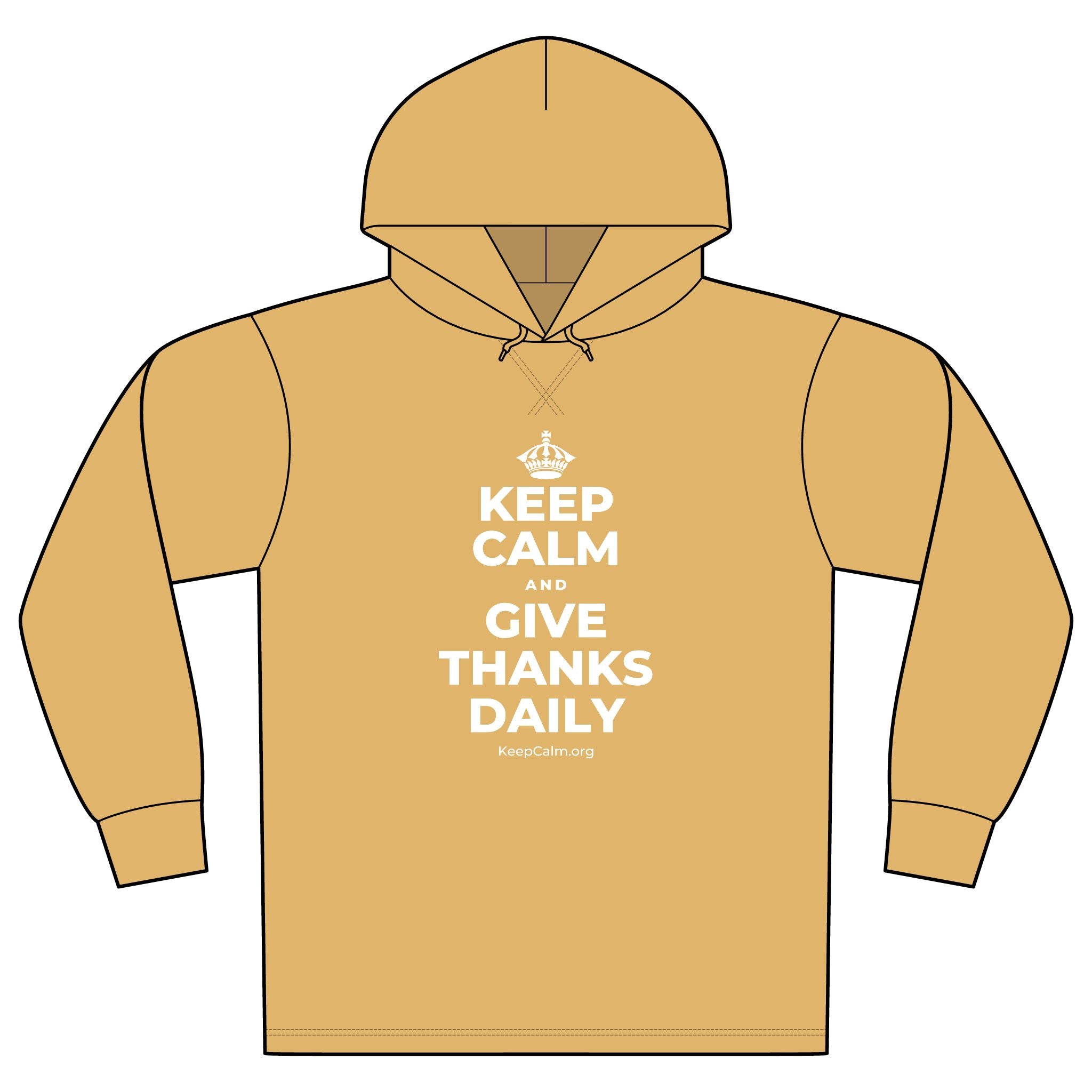 KEEP CALM AND GIVE THANKS DAILY Organic Hoodie Tee