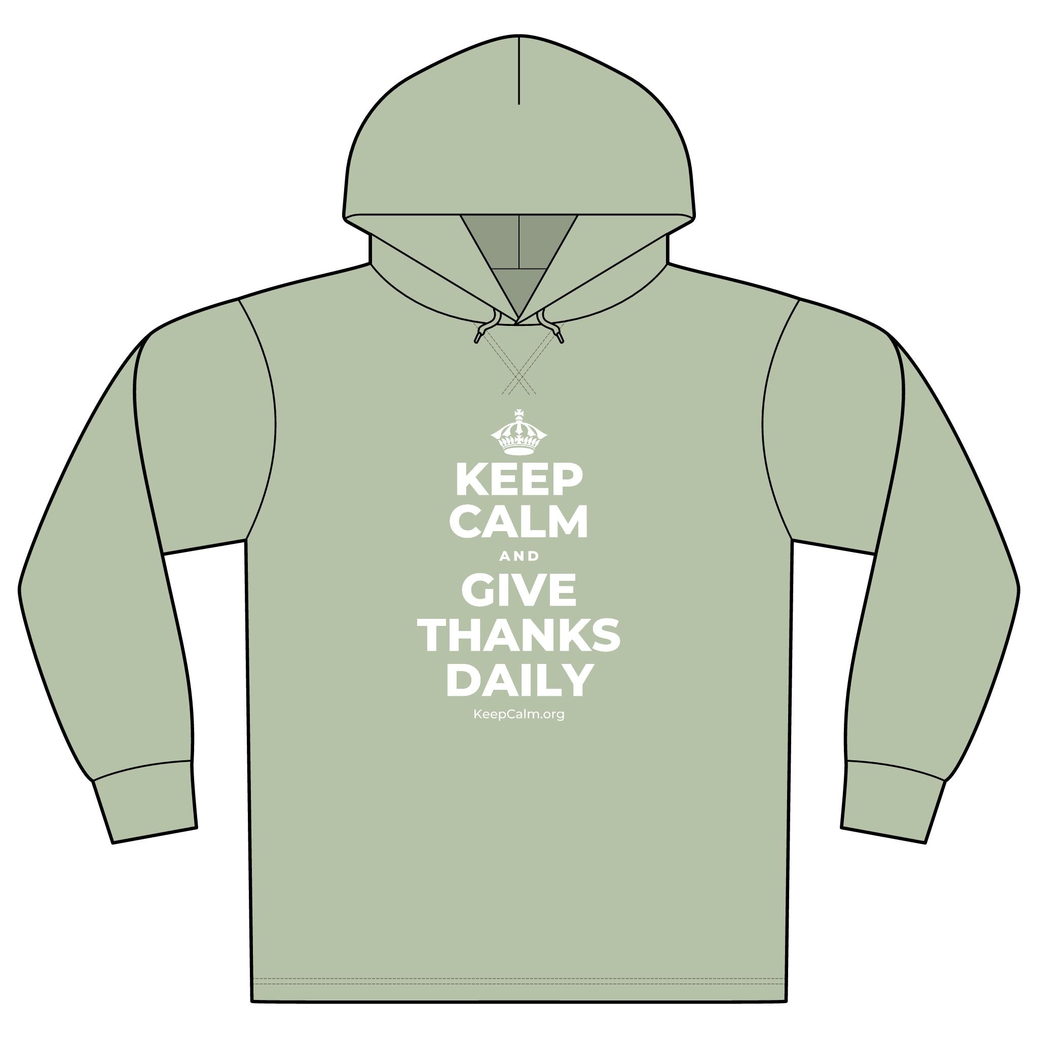KEEP CALM AND GIVE THANKS DAILY Organic Hoodie Tee