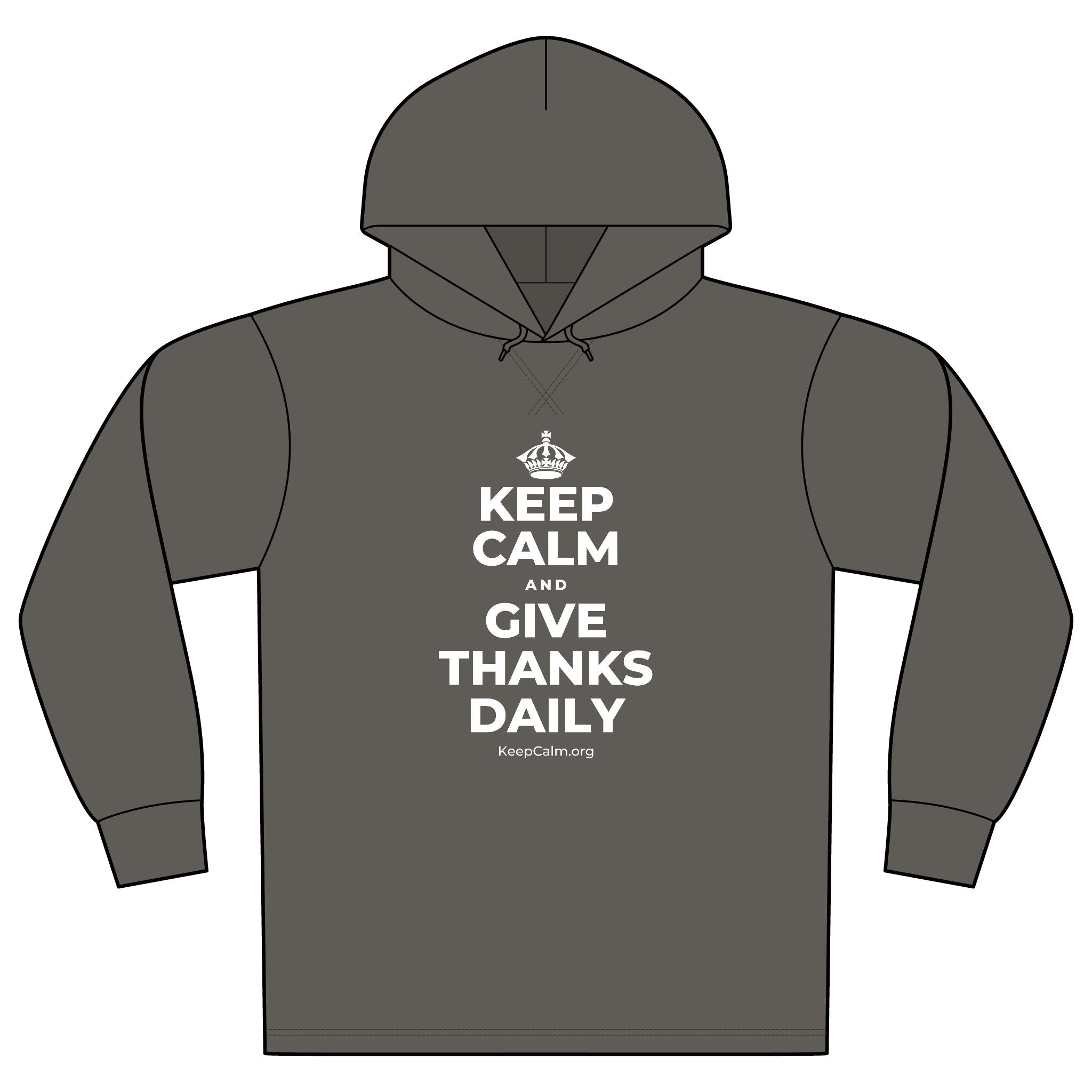KEEP CALM AND GIVE THANKS DAILY Organic Hoodie Tee