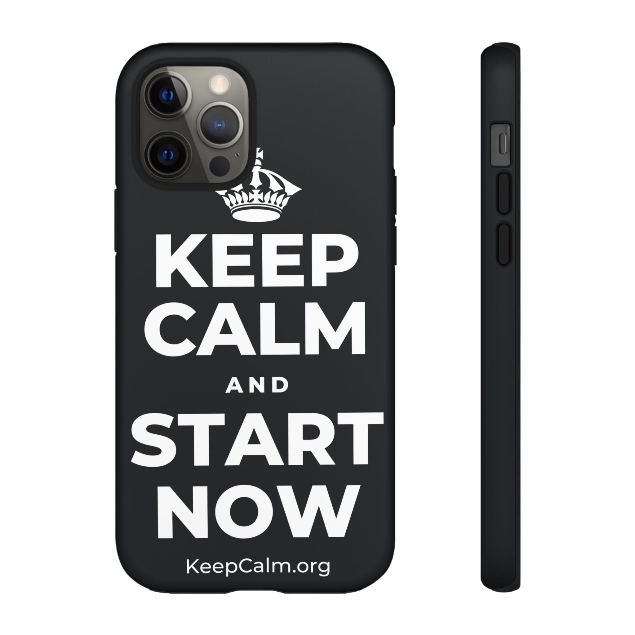 KEEP CALM AND START NOW Phone Case (Dark)